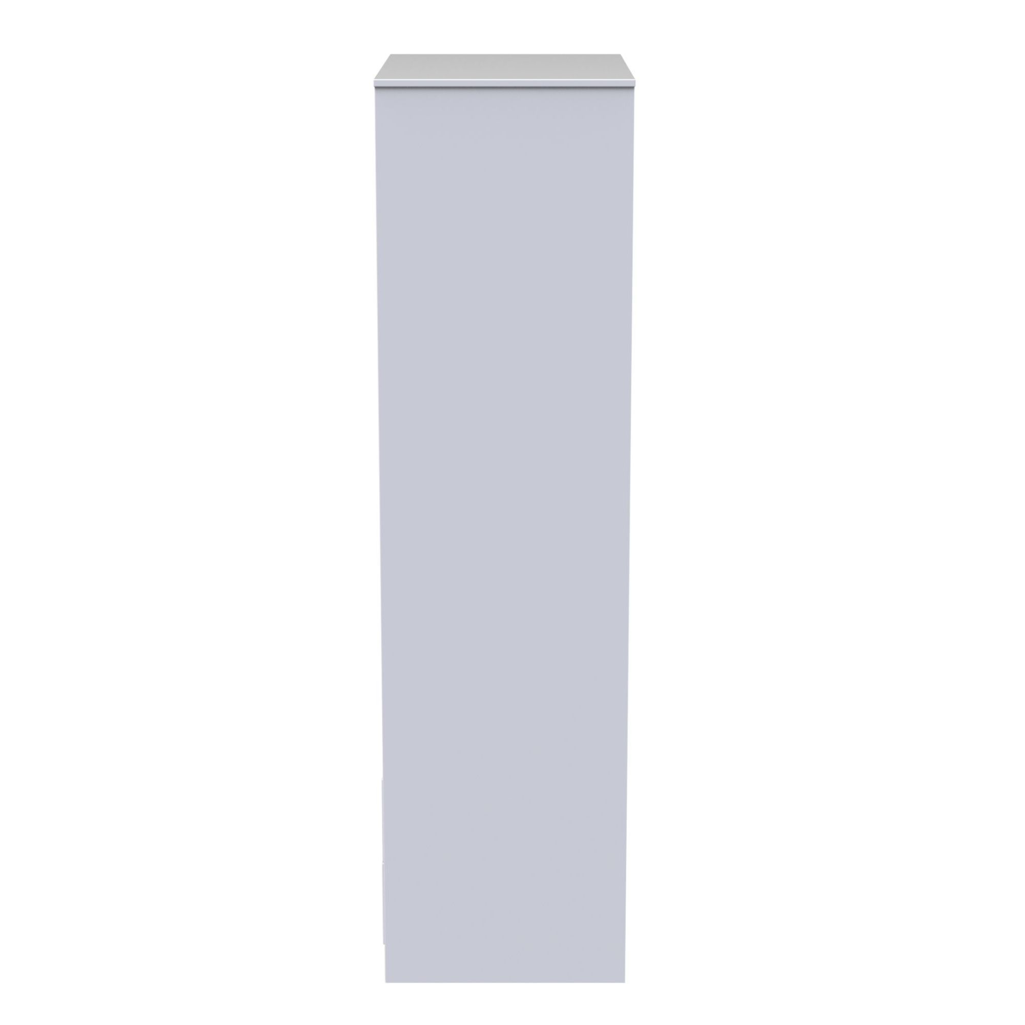 Diamond Ready assembled Modern Matt white 2 Drawer Tall Double Wardrobe (H)1970mm (W)740mm (D)530mm