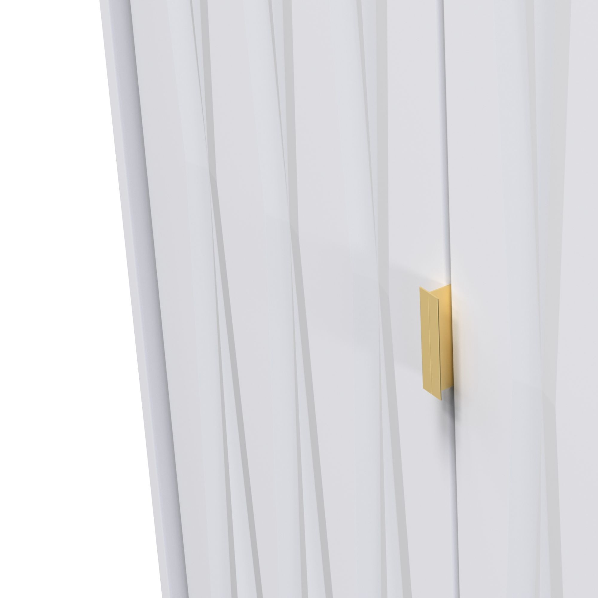 Diamond Ready assembled Modern Matt white Tall Double Wardrobe (H)1970mm (W)740mm (D)530mm