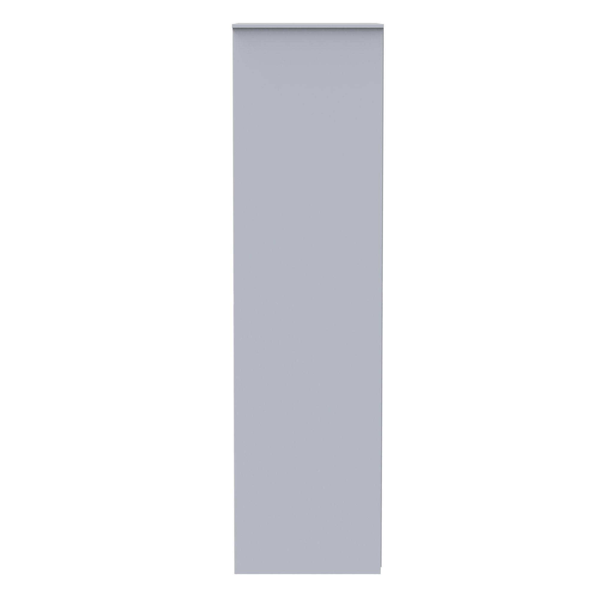 Diamond Ready assembled Modern Matt white Tall Open Double Wardrobe (H)1970mm (W)740mm (D)530mm
