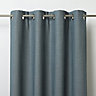 Digga Blue Diamond Unlined Eyelet Curtain (W)117cm (L)137cm, Single