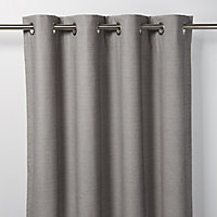 Digga Grey Diamond Unlined Eyelet Curtain (W)167cm (L)183cm, Single