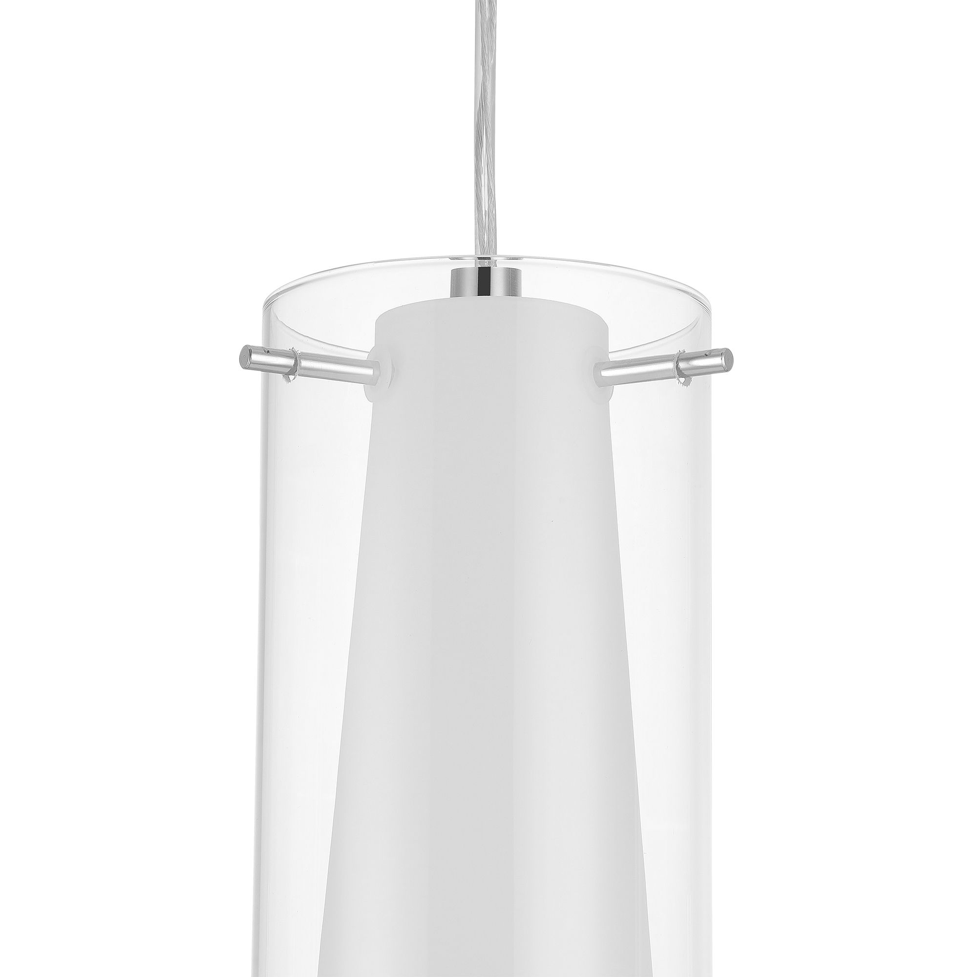 Dimonika White Chrome effect 3 Lamp Pendant ceiling light, (Dia)110mm