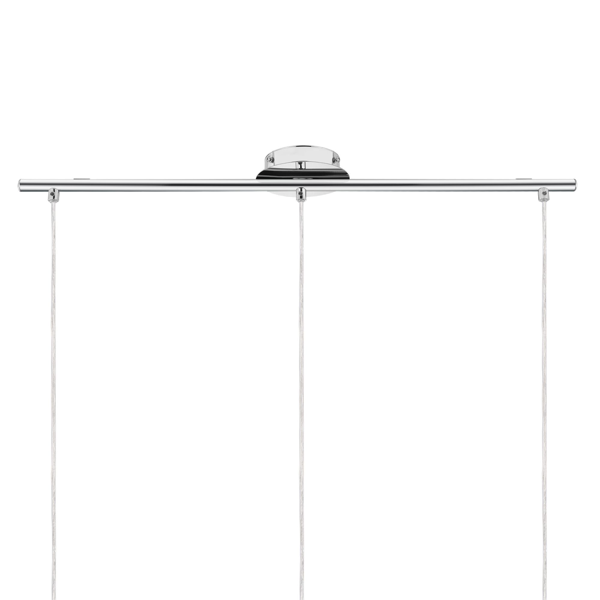 Dimonika White Chrome effect 3 Lamp Pendant ceiling light, (Dia)110mm
