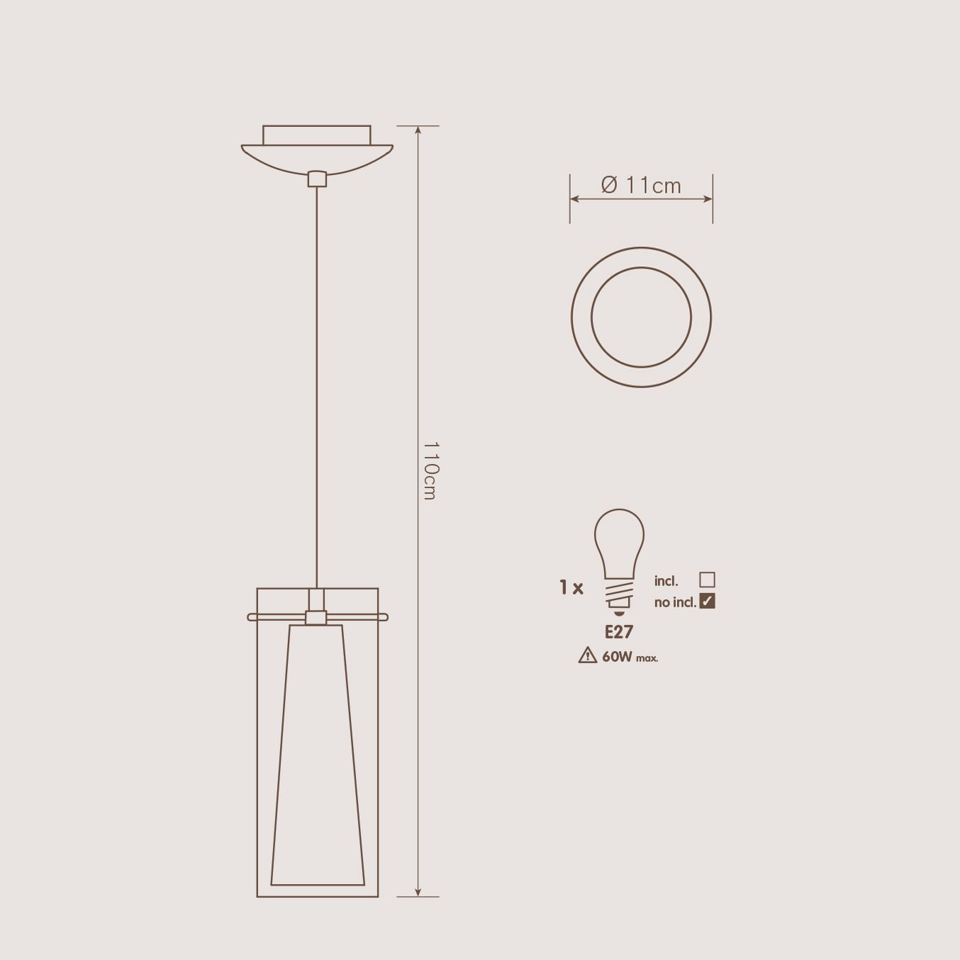 Dimonika White Chrome effect Pendant ceiling light, (Dia)110mm
