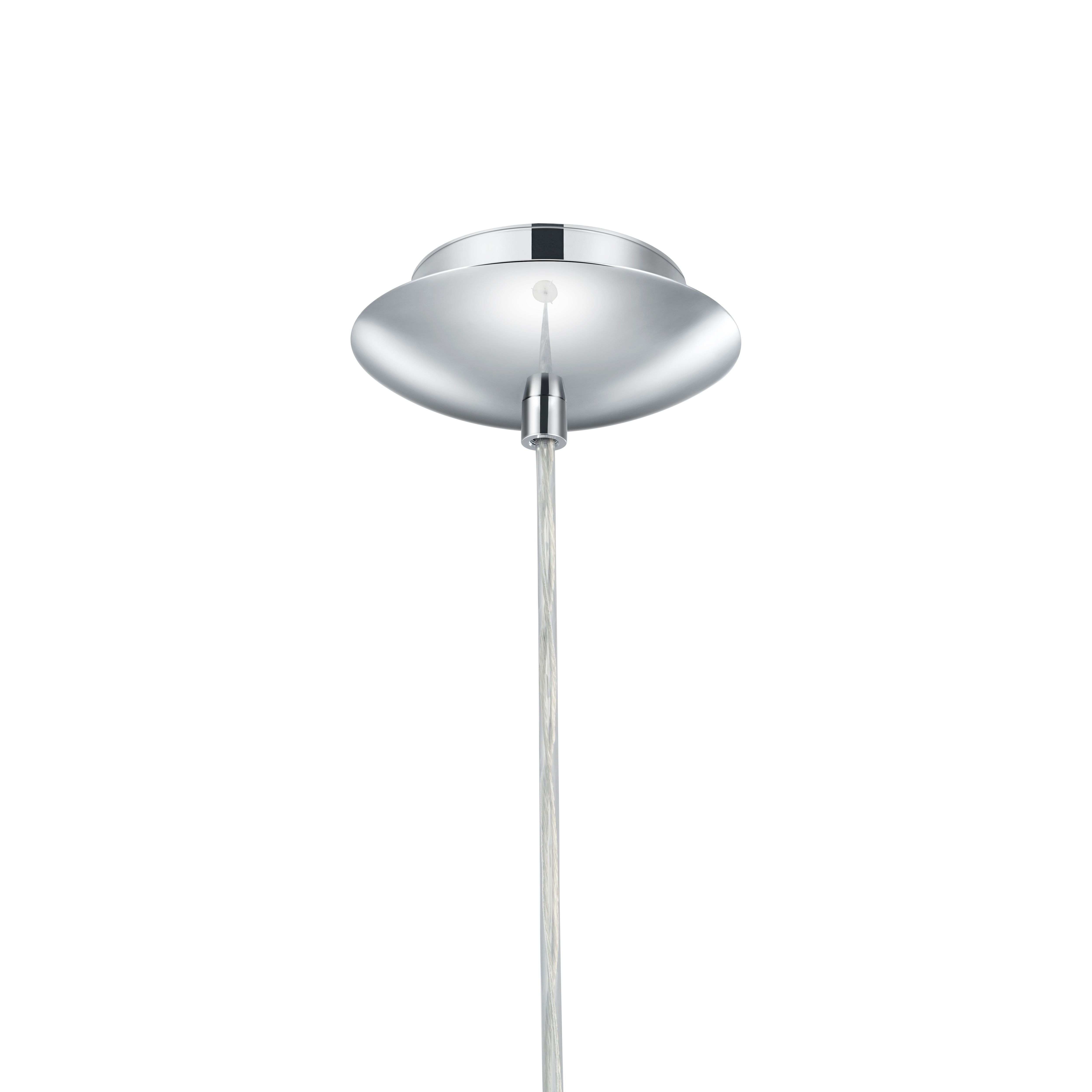 Dimonika White Chrome effect Pendant ceiling light, (Dia)110mm