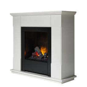 Dimplex Burnham White Ivory effect Electric Fire suite