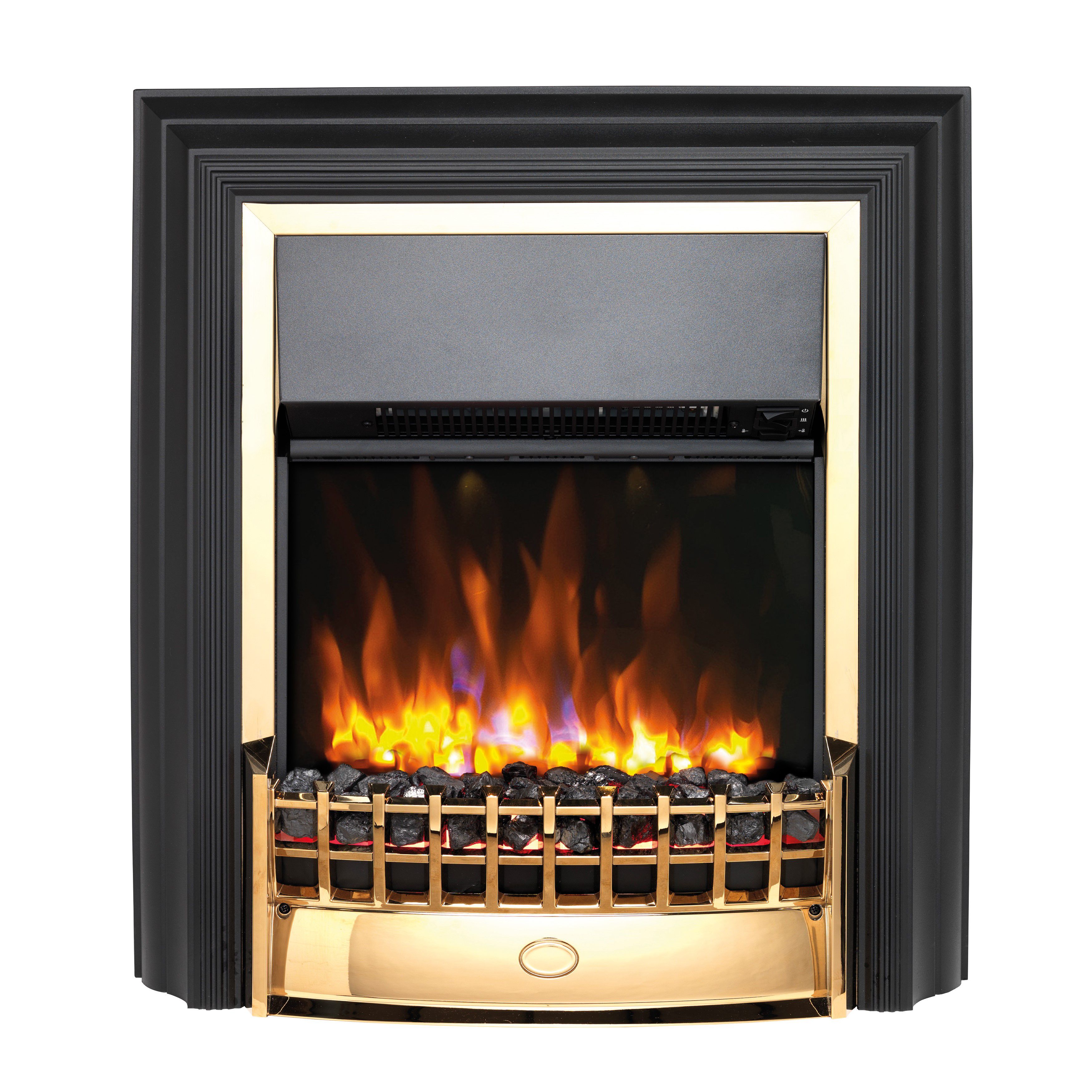 Dimplex Cheriton Deluxe 2kW Gloss Brass effect Electric Fire