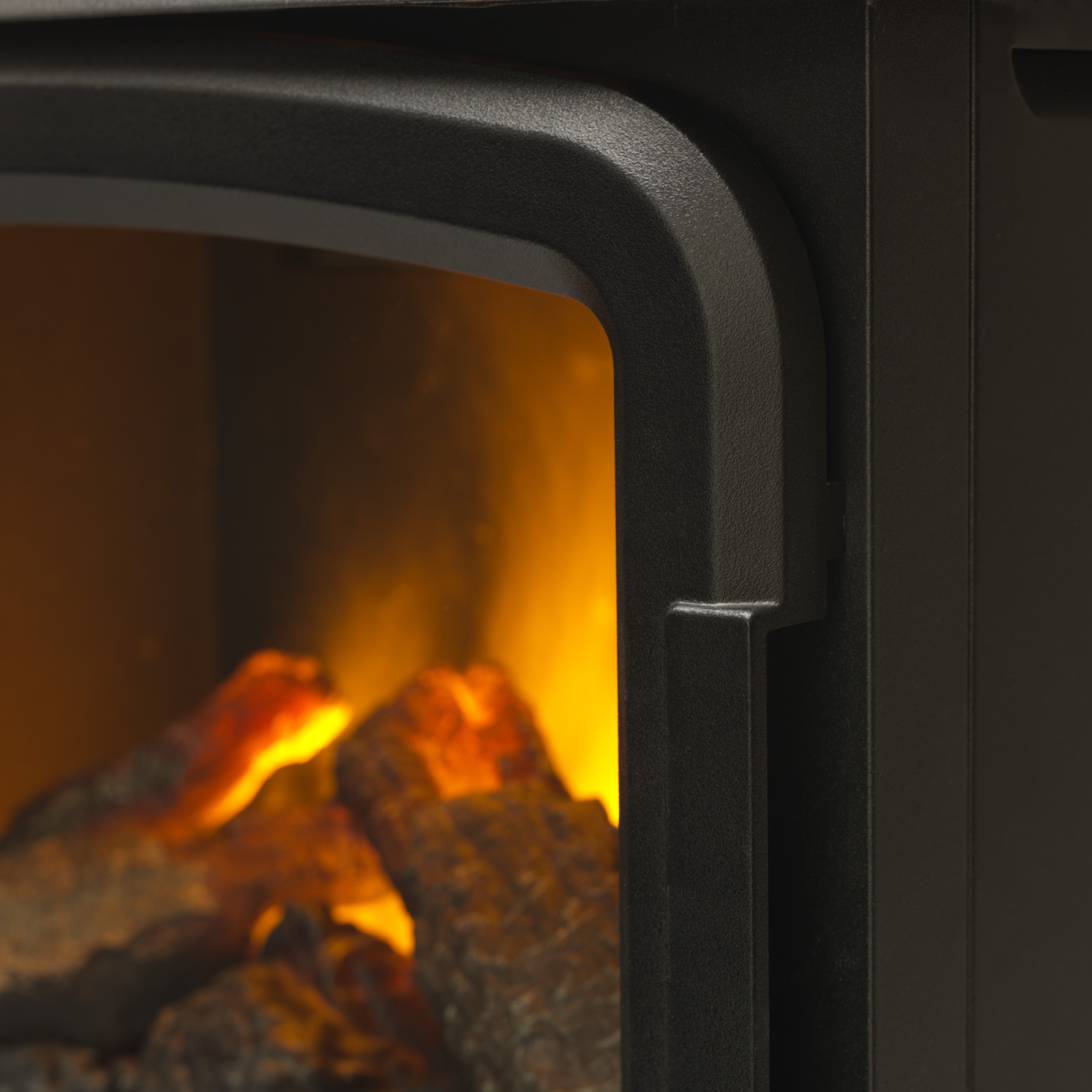 Dimplex Evandale 2000W Matt Black Cast iron effect Electric Stove