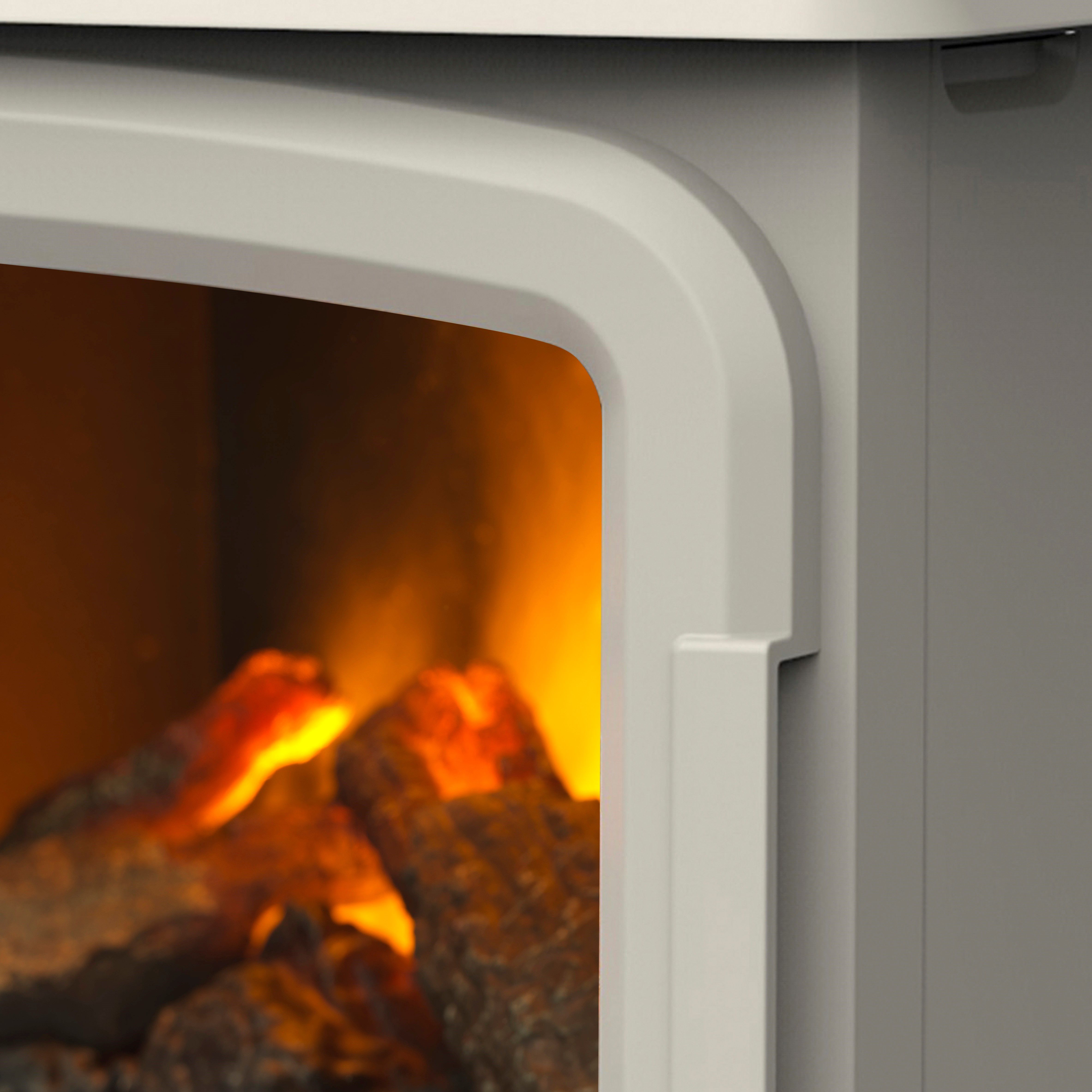 Dimplex Evandale 2000W Matt Pebble Cast iron effect Electric Stove