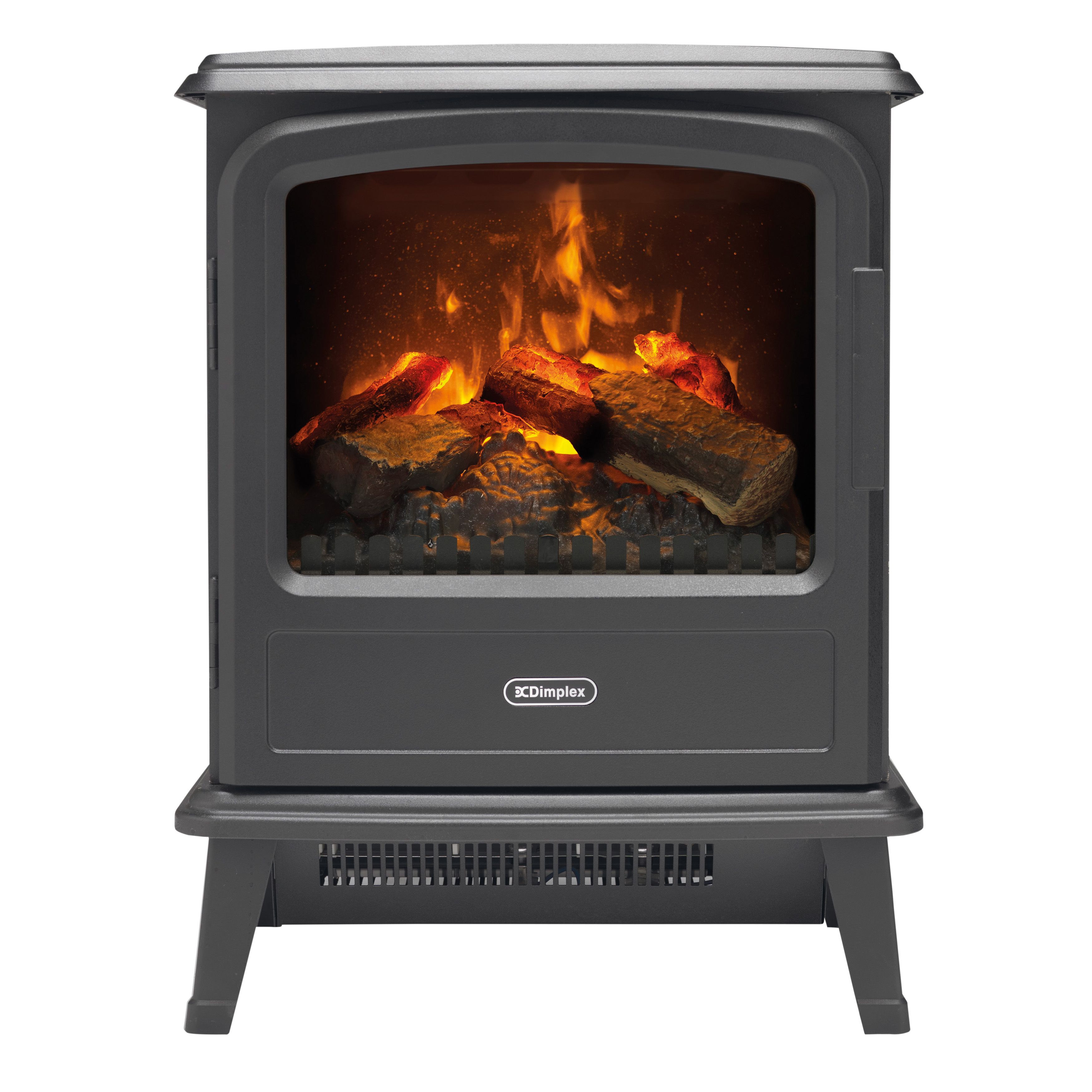 Dimplex Evandale 2000W Matt Slate grey Cast iron effect Electric Stove