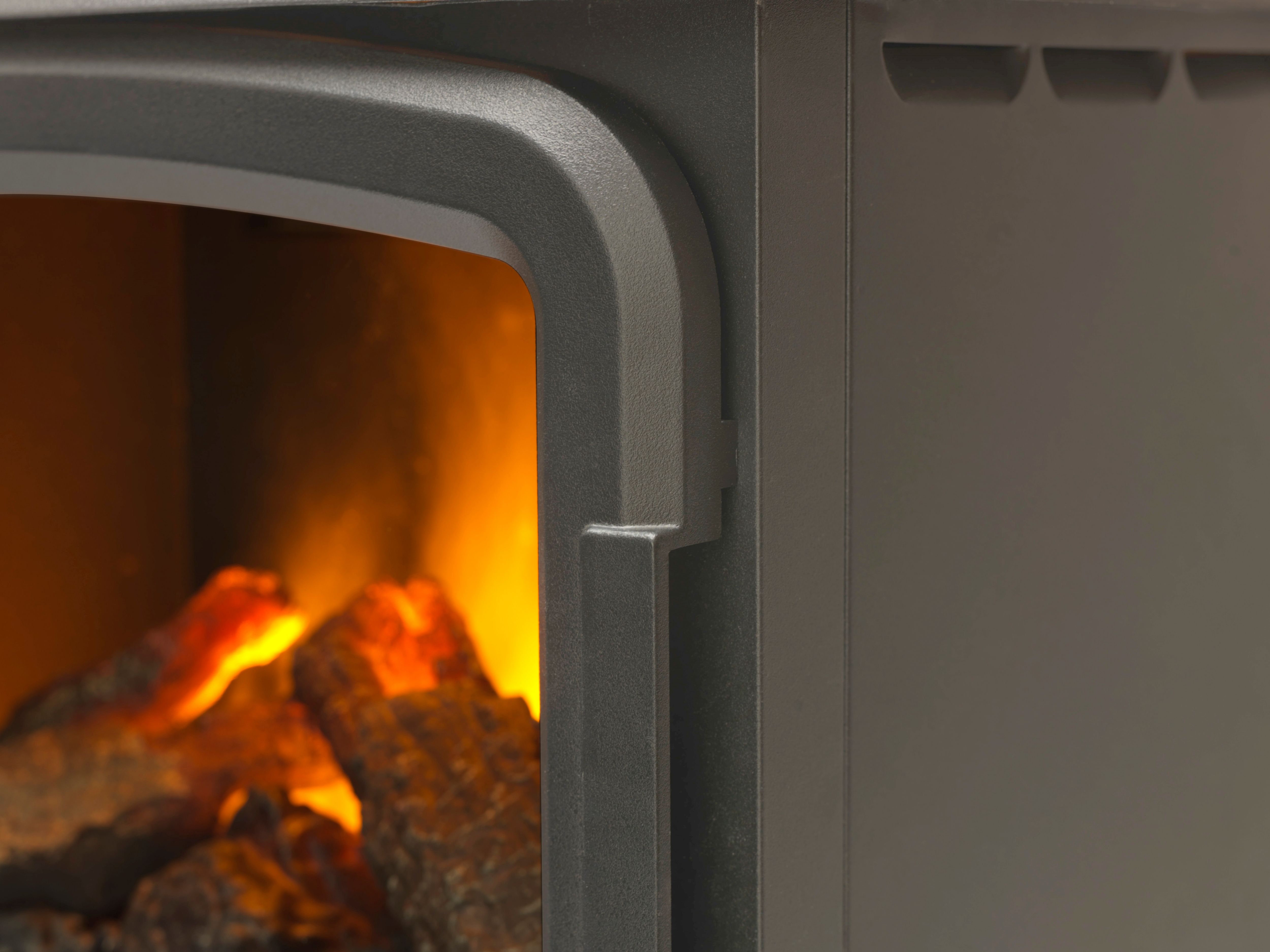 Dimplex Evandale 2000W Matt Slate grey Cast iron effect Electric Stove