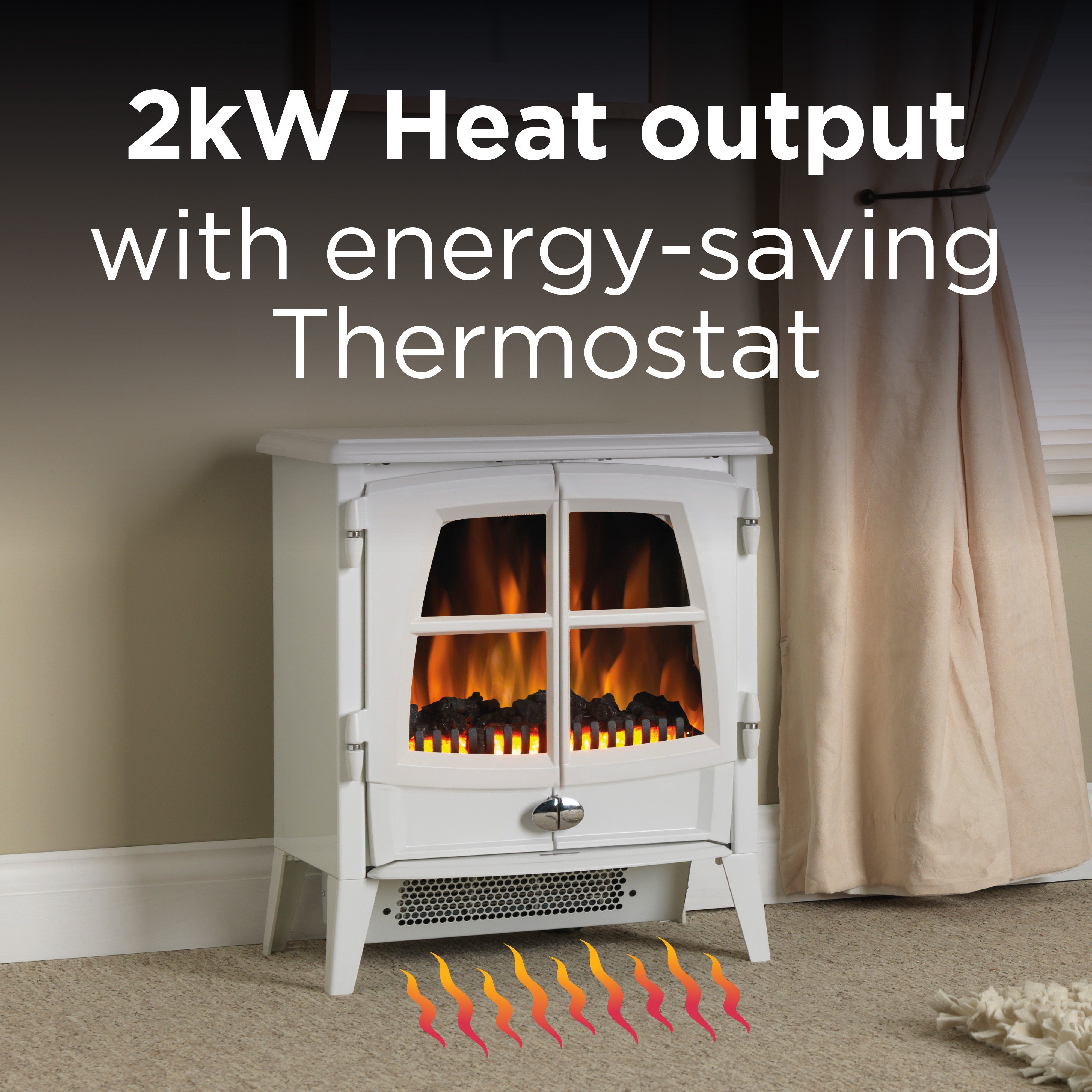 Dimplex Jazz 2kW White Electric Stove
