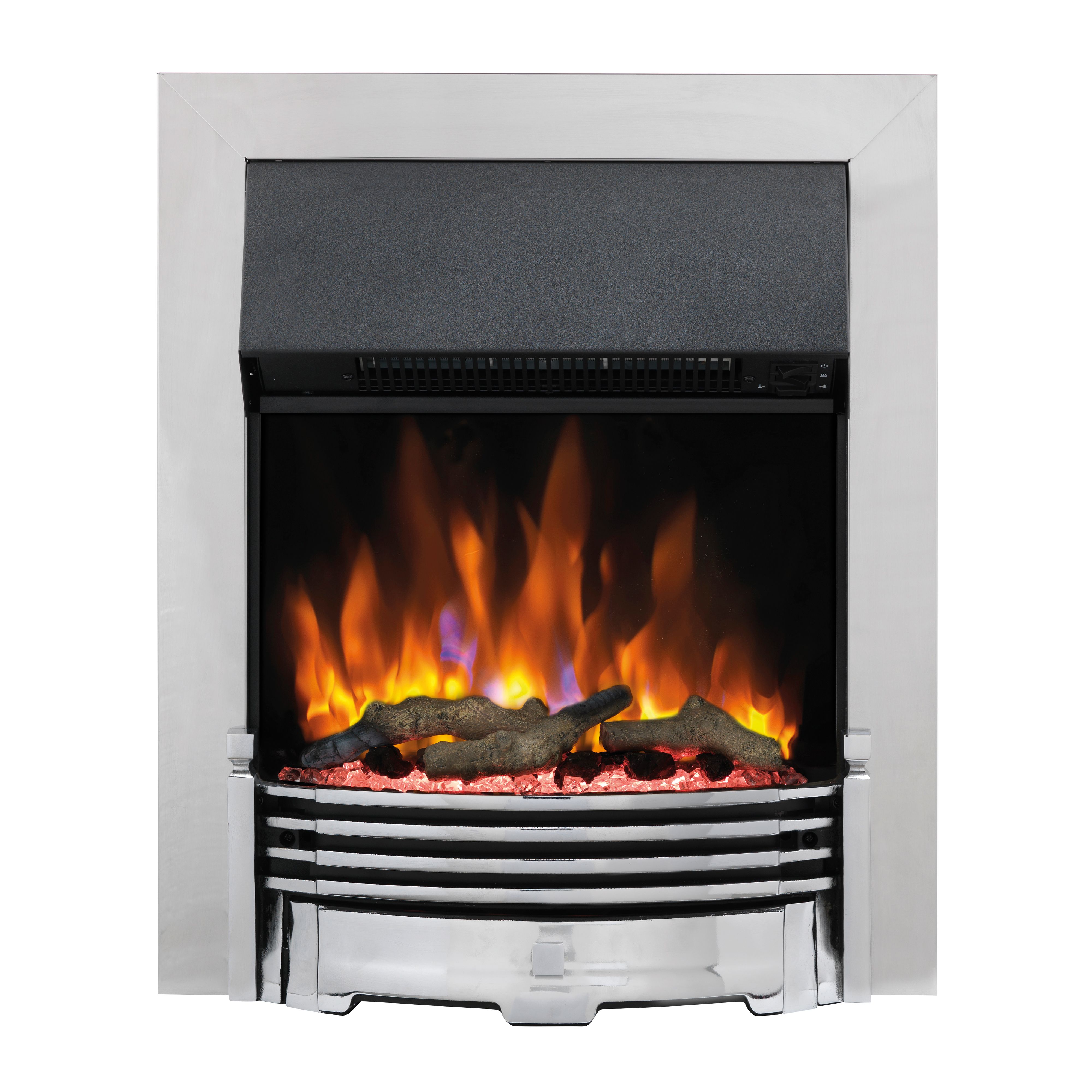 Dimplex Optiflame 2kW Chrome effect Electric Fire