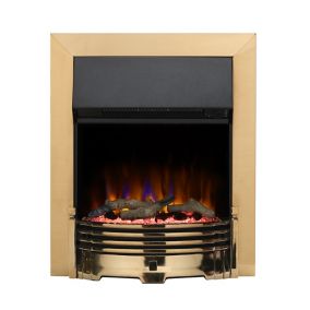 Dimplex Optiflame Contemporary 2kW Brass effect Electric Fire