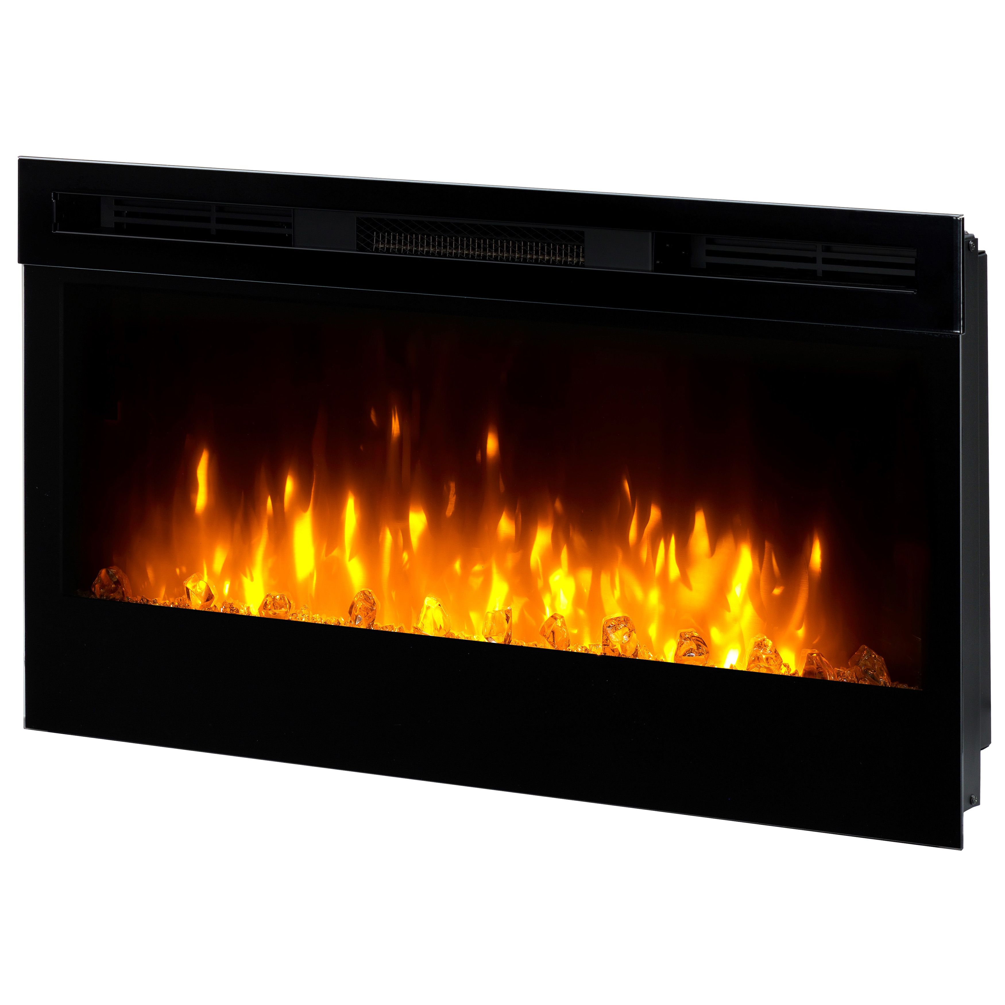 Dimplex Prism 34 1.1kW Gloss Black Glass effect Electric Fire