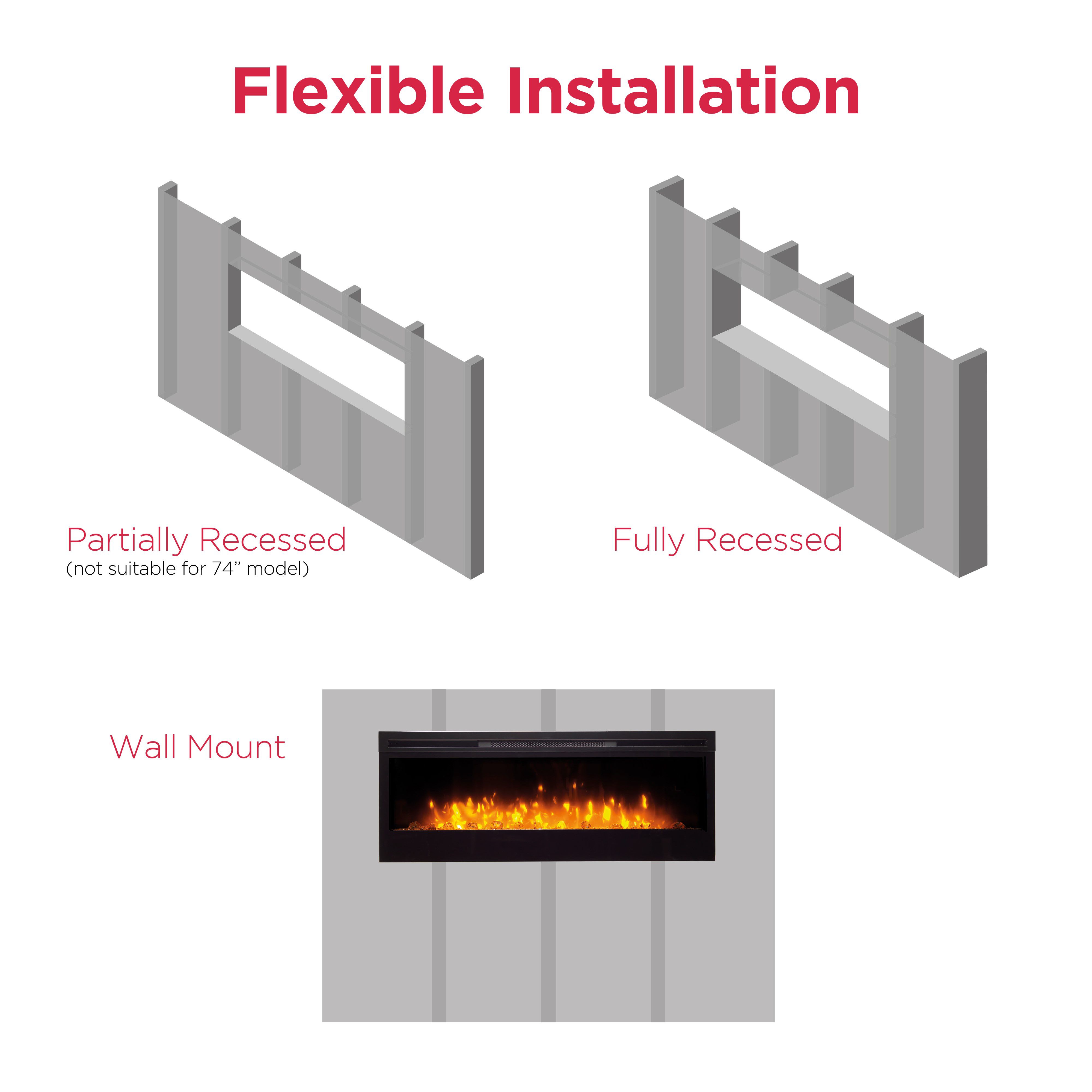 Dimplex Prism 34 1.1kW Gloss Black Glass effect Electric Fire