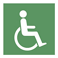 Disabled symbol Self-adhesive labels, (H)100mm (W)100mm
