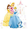 Disney Princess Multicolour Self-adhesive Wall sticker (L)1000mm (W)700mm
