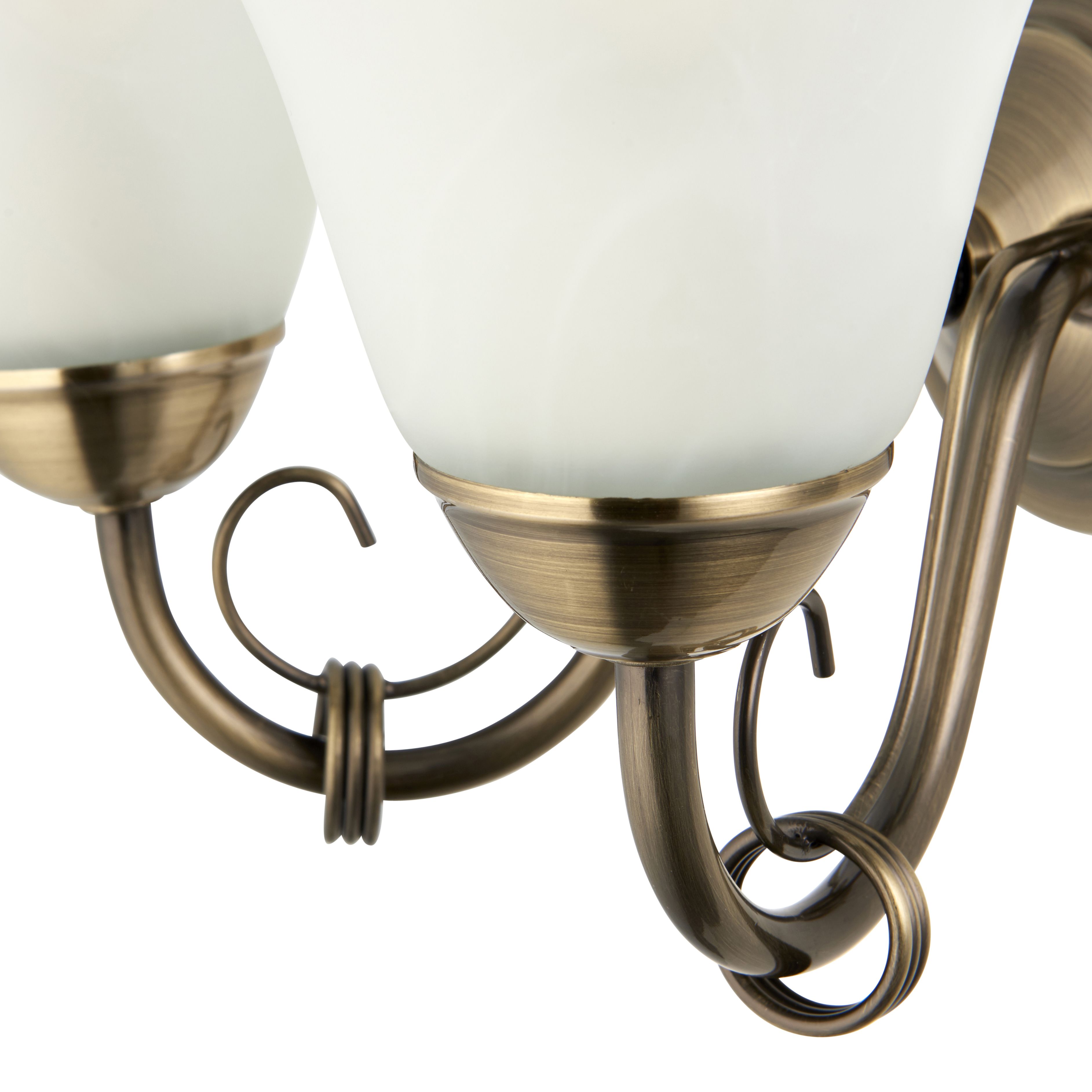 Dives Antique brass effect Double Wall light