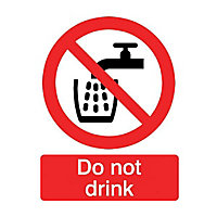 Do not drink Self-adhesive labels, (H)100mm (W)100mm