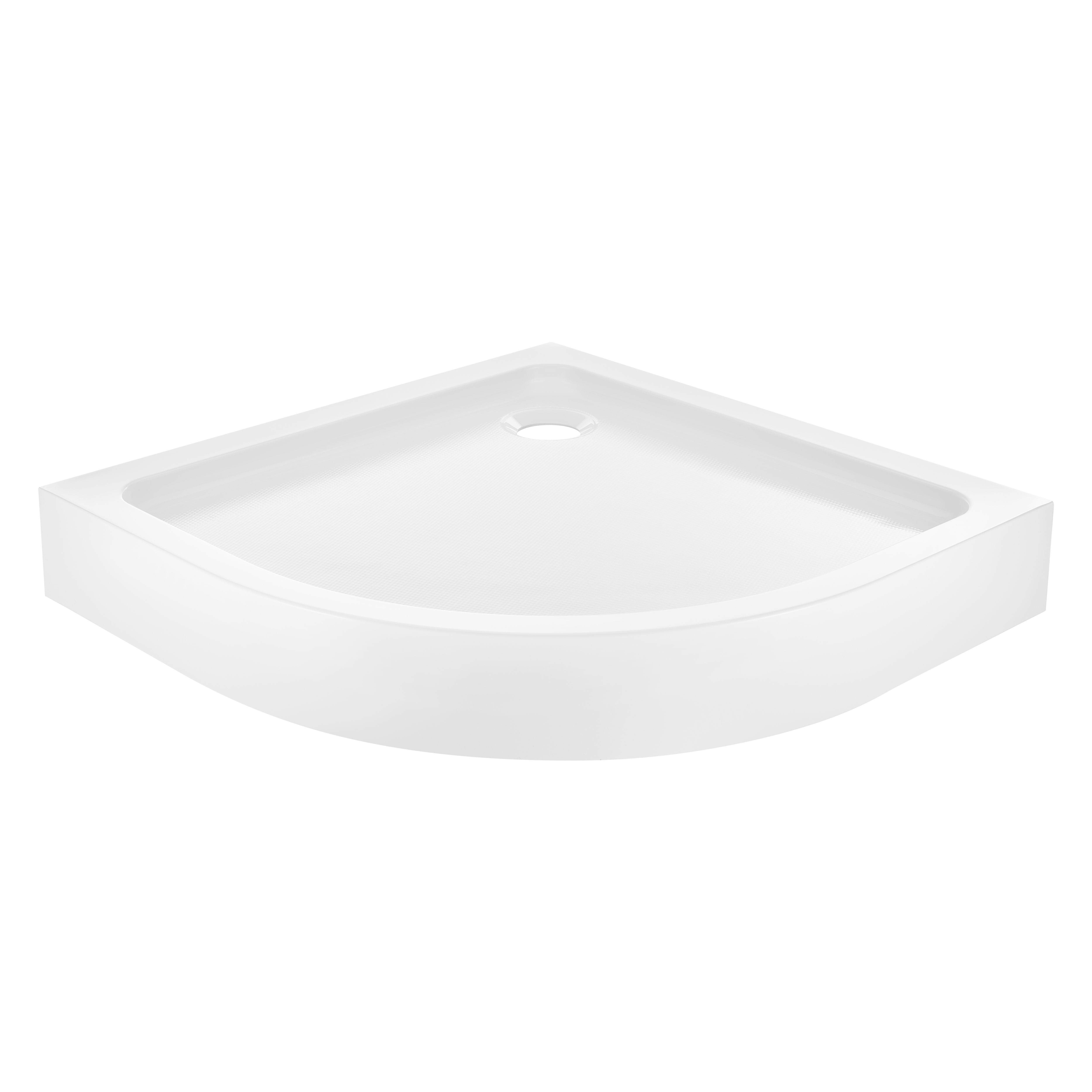 Dommel Gloss White Quadrant Corner drain Shower tray (L)80cm (W)80cm (H)15cm