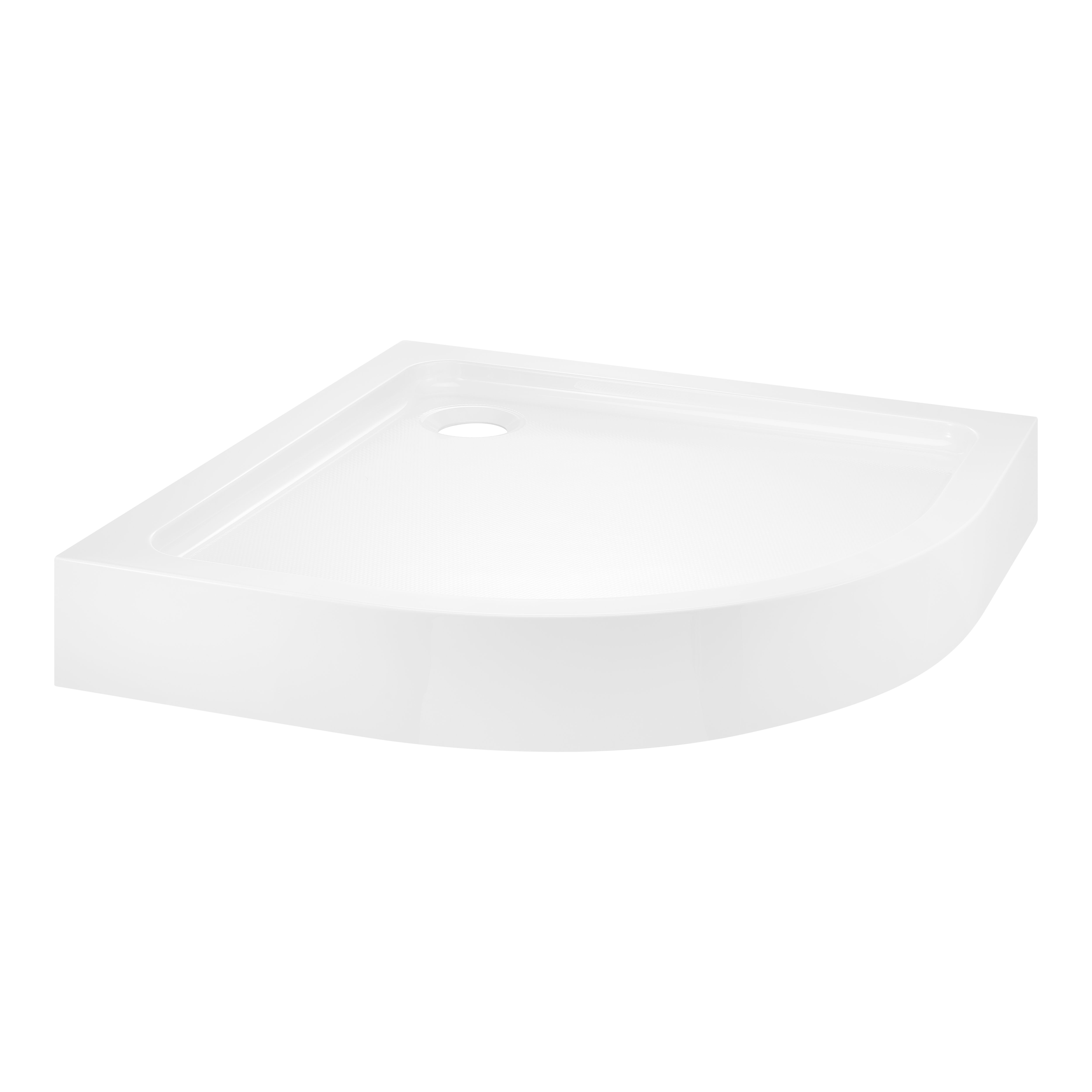 Dommel Gloss White Quadrant Corner drain Shower tray (L)90cm (W)90cm (H)15cm