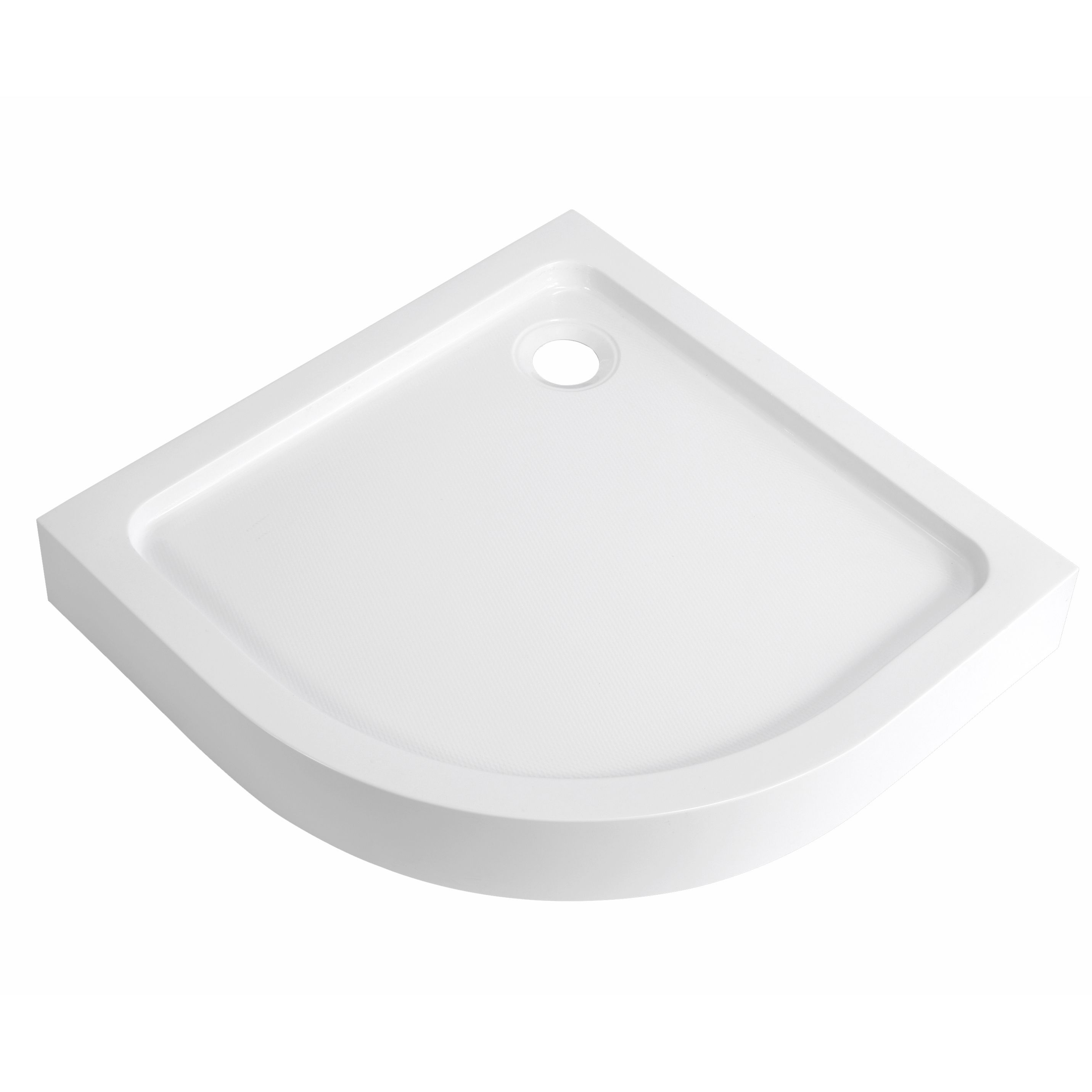 Dommel Gloss White Quadrant Corner drain Shower tray (L)90cm (W)90cm (H)15cm