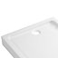 Dommel Gloss White Rectangular End drain Shower tray (L)100cm (W)80cm (H)15cm