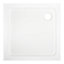 Dommel Gloss White Square Corner drain Shower tray (L)70cm (W)70cm (H)15cm