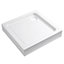 Dommel Gloss White Square Corner drain Shower tray (L)90cm (W)90cm (H)15cm