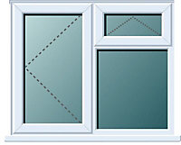 Double glazed White uPVC Left-handed Window, (H)970mm (W)1190mm