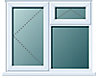 Double glazed White uPVC Left-handed Window, (H)970mm (W)1190mm