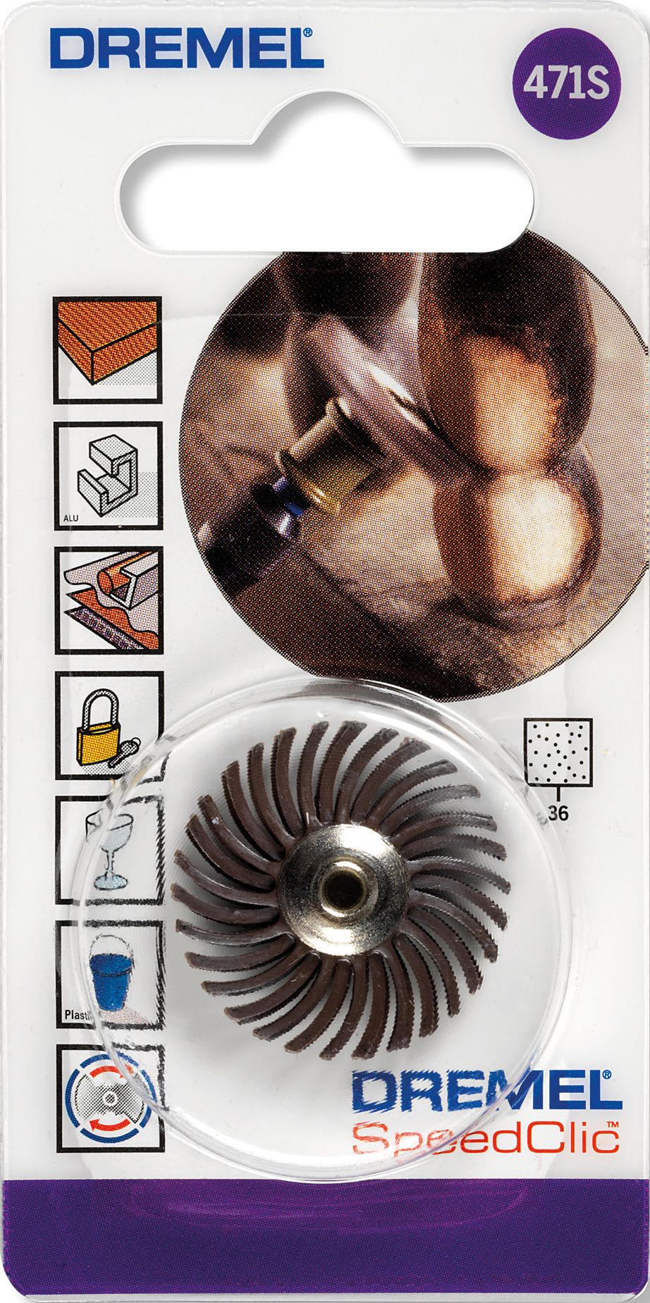 Dremel 36 grit Detail abrasive brush (Dia)25mm