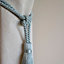 Duck egg blue Double knot Curtain tie