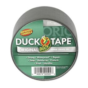 Duck Silver effect Cloth Tape (L)5m (W)50mm