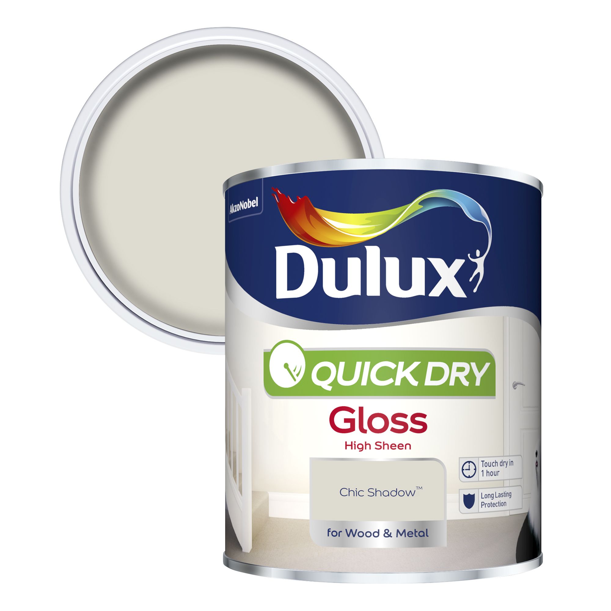 Dulux Chic shadow Gloss Metal & wood paint, 750ml
