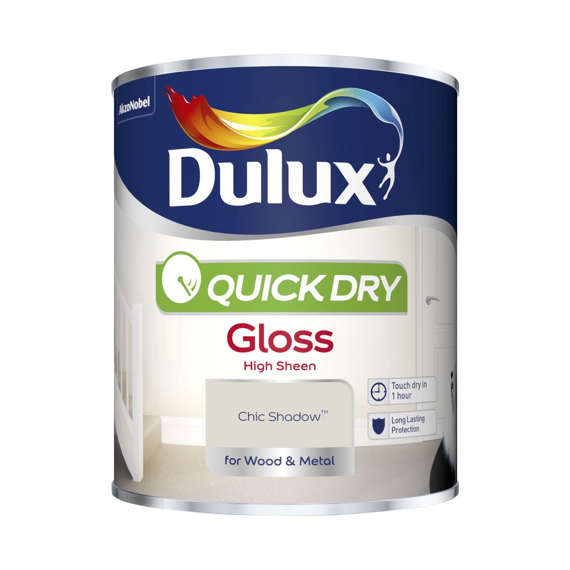 Dulux Chic shadow Gloss Metal & wood paint, 750ml