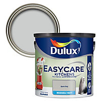 Dulux Easycare Apron grey Flat matt Emulsion paint, 2.5L