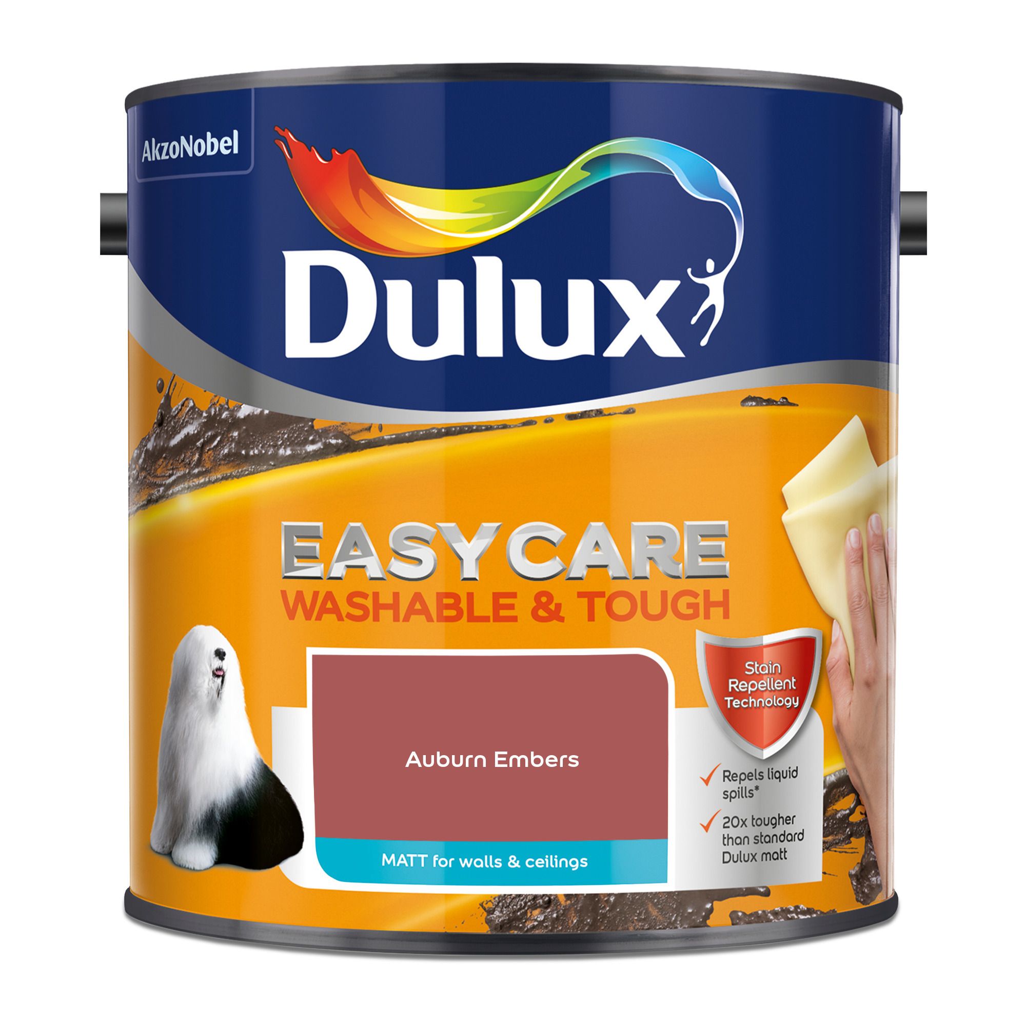 Dulux Easycare Auburn Embers Matt Wall paint, 2.5L