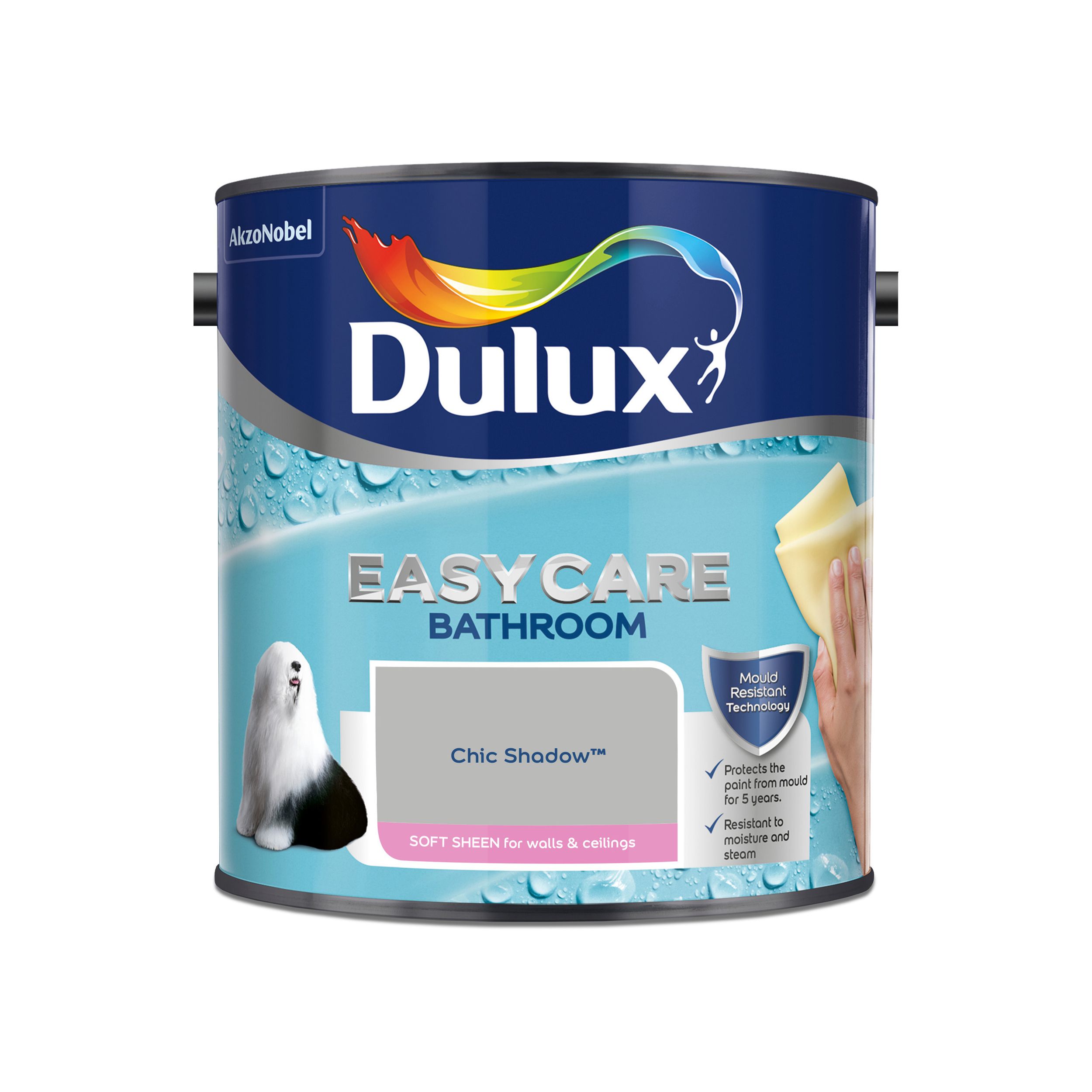 Dulux Easycare Bathroom Chic shadow Soft sheen Emulsion paint, 2.5L