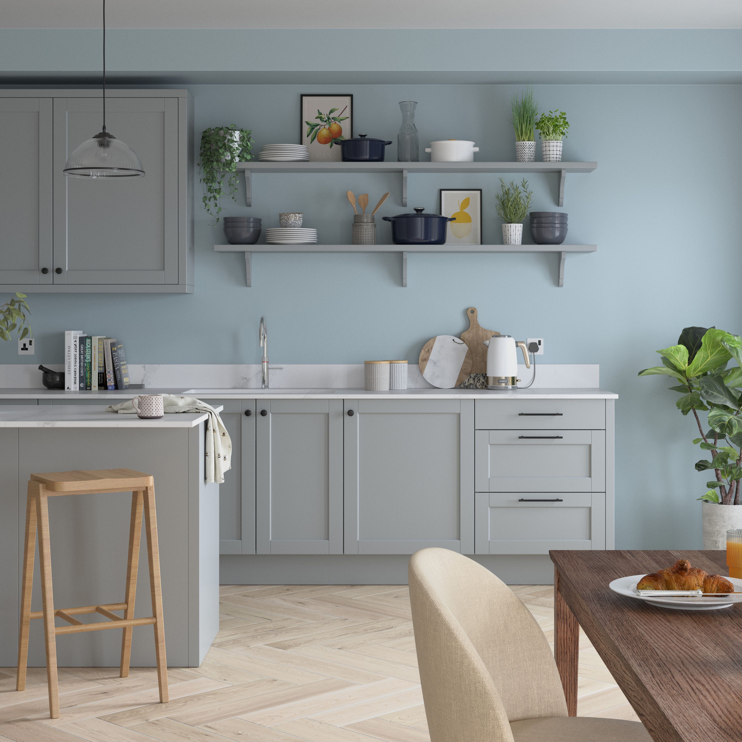 Dulux Easycare Bathroom Coastal grey Soft sheen Emulsion paint, 2.5L