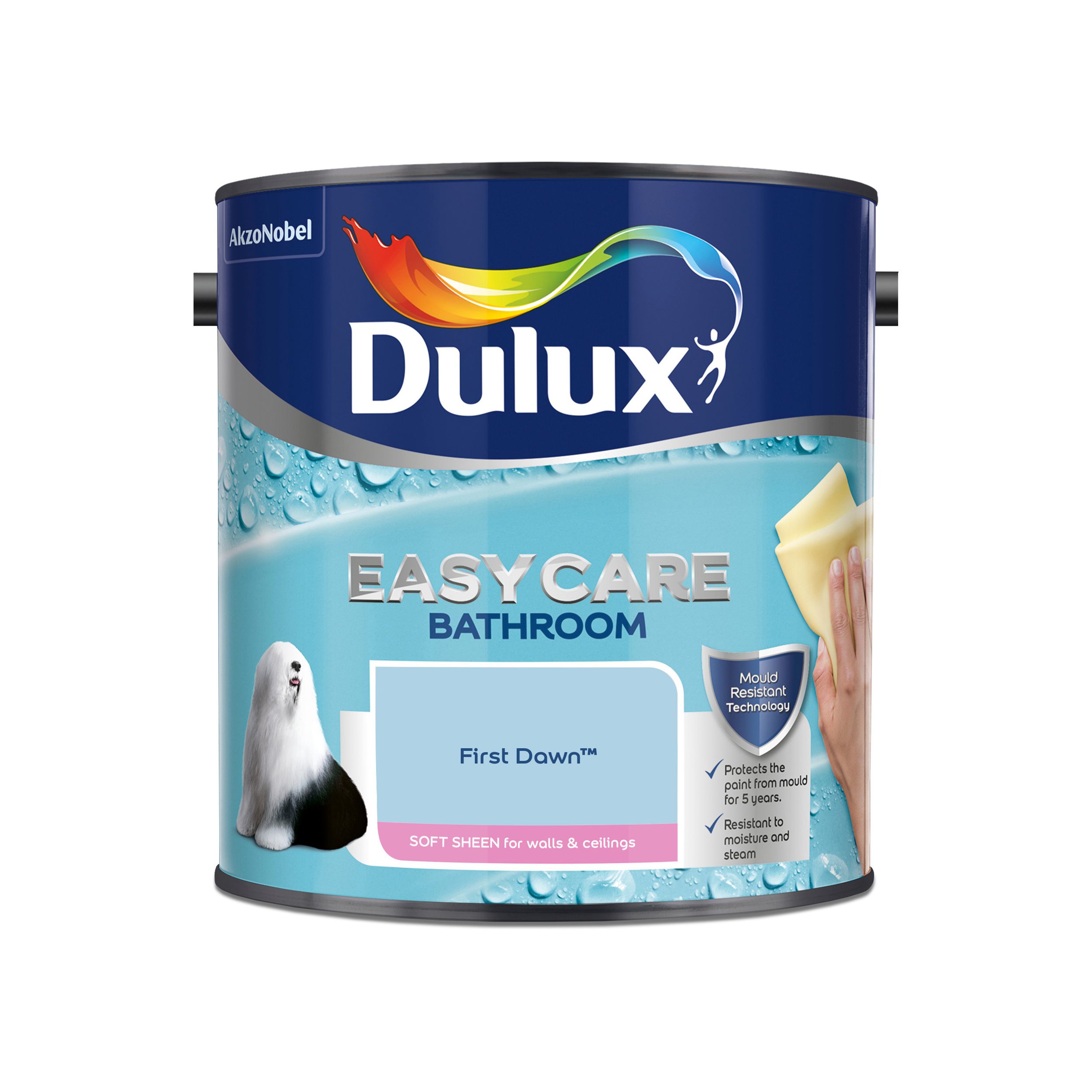 Dulux Easycare Bathroom First dawn Soft sheen Emulsion paint, 2.5L