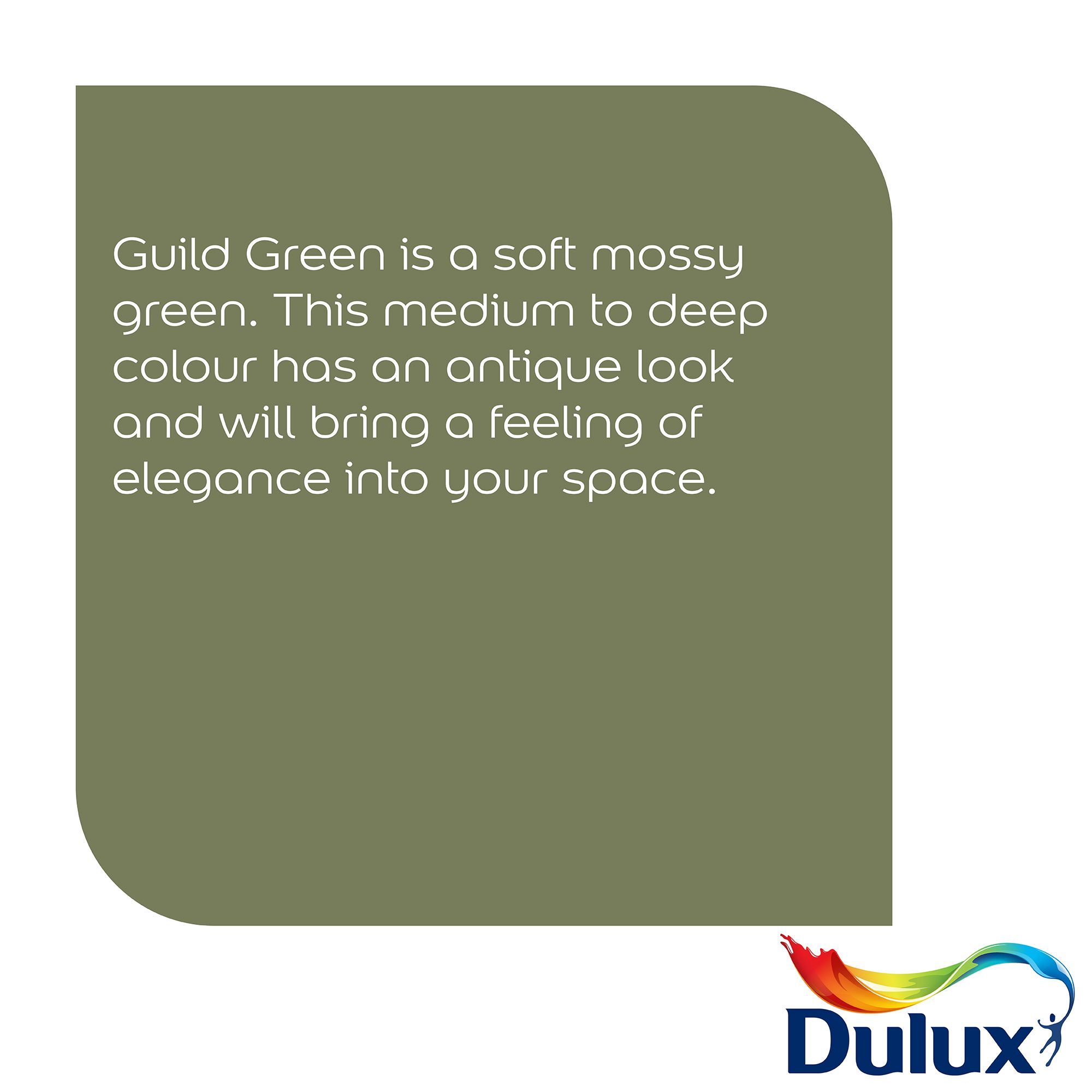 Dulux Easycare Bathroom Guild Green Soft sheen Wall & ceiling Emulsion paint, 2.5L
