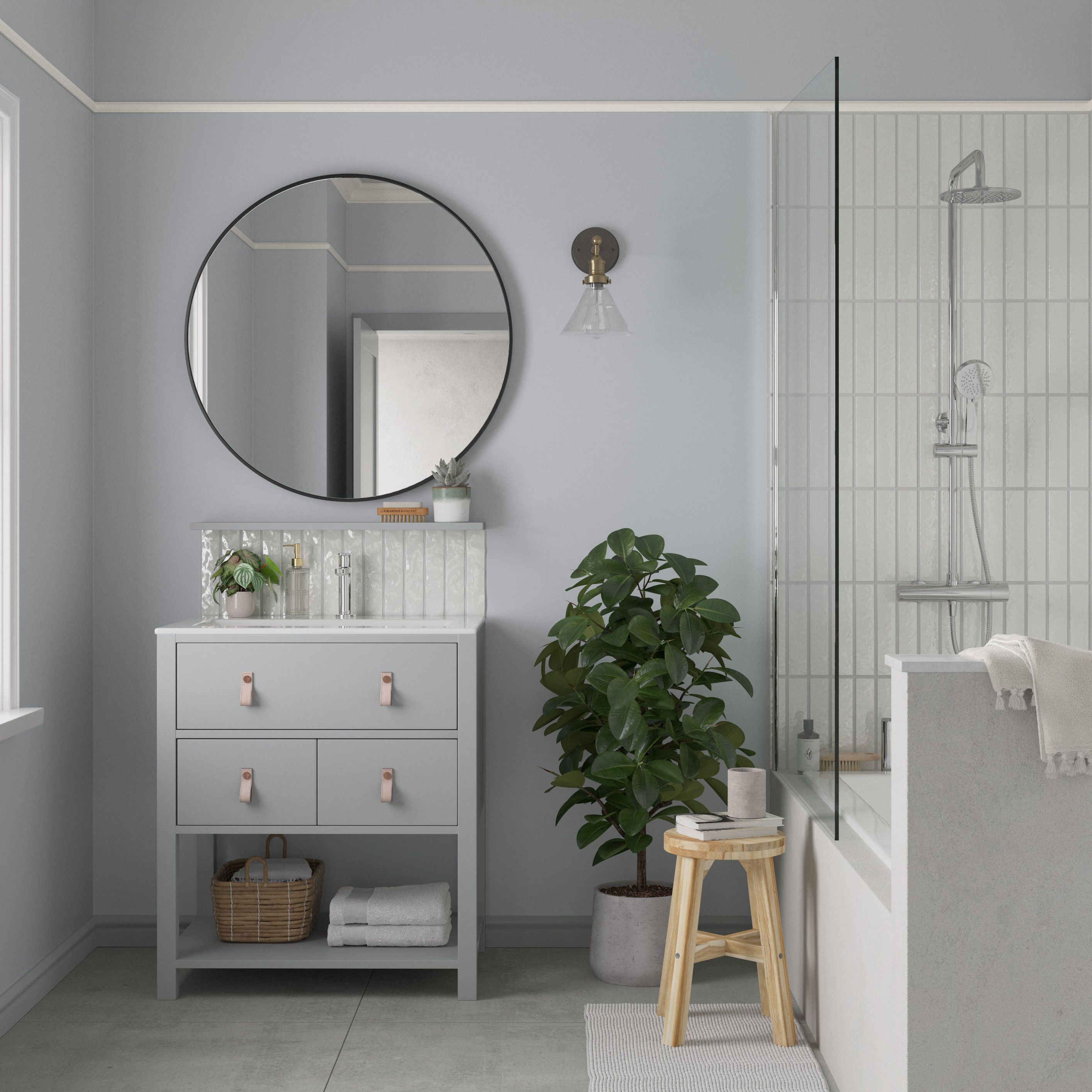 Dulux Easycare Bathroom Misty mirror Soft sheen Emulsion paint, 2.5L