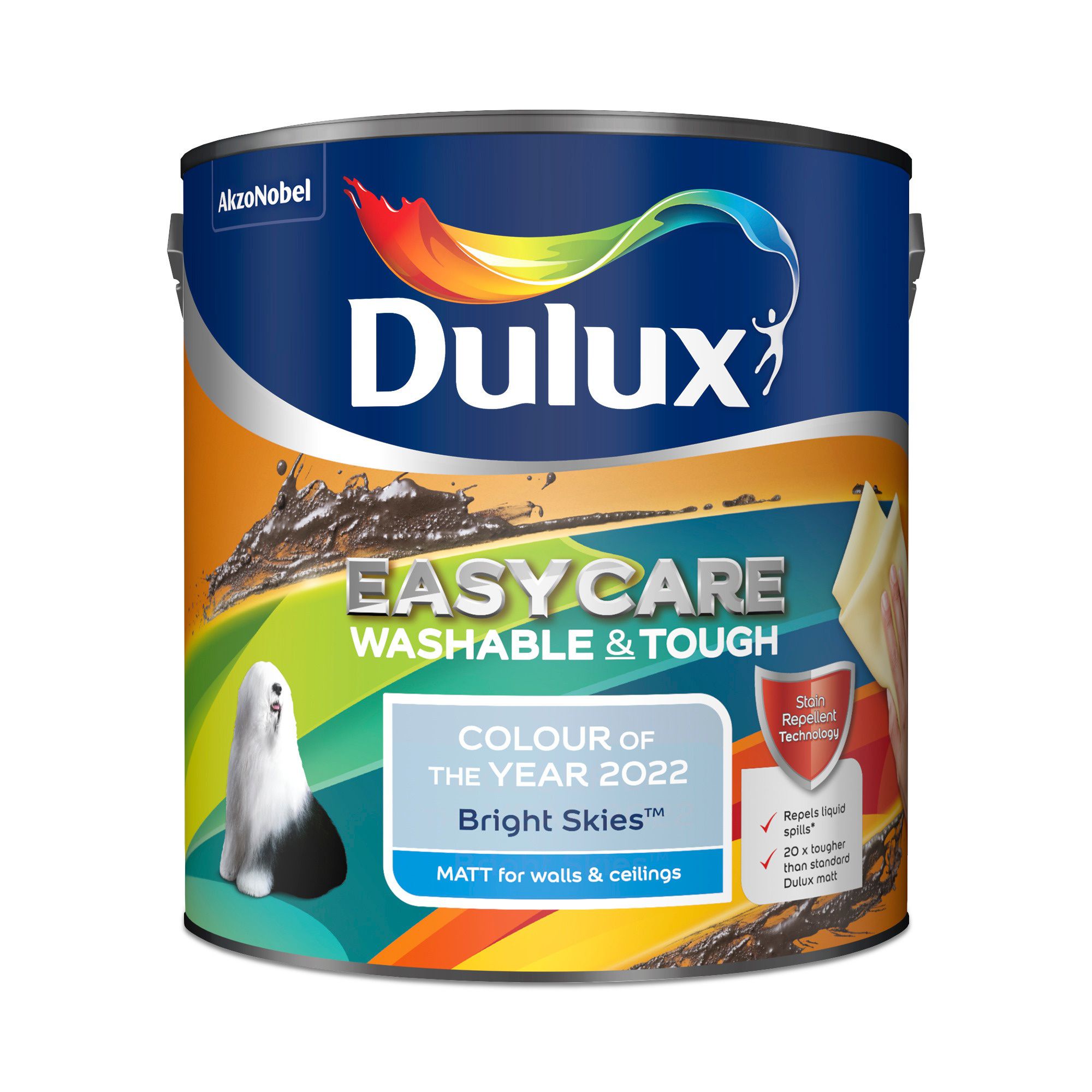 Dulux Easycare Bright Skies Matt Emulsion paint, 2.5L