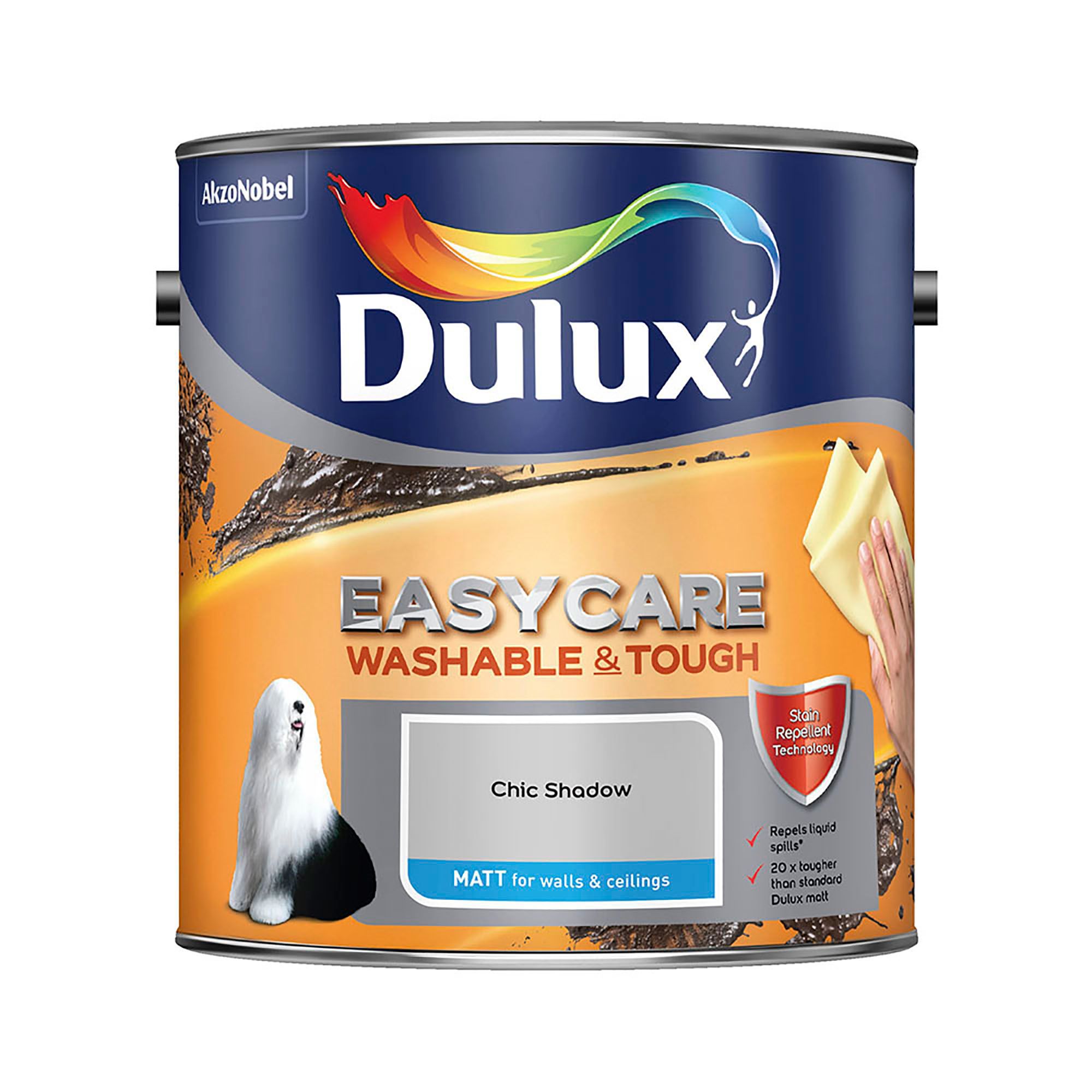 Dulux Easycare Chic shadow Matt Emulsion paint, 2.5L