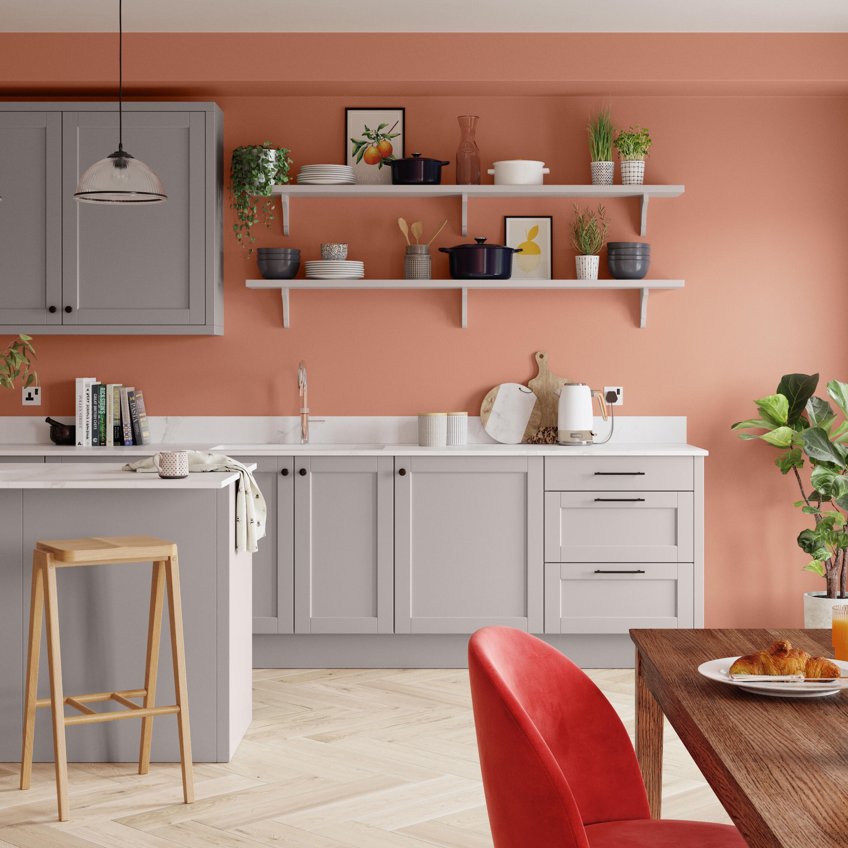 Dulux Easycare Copper blush Matt Emulsion paint, 2.5L