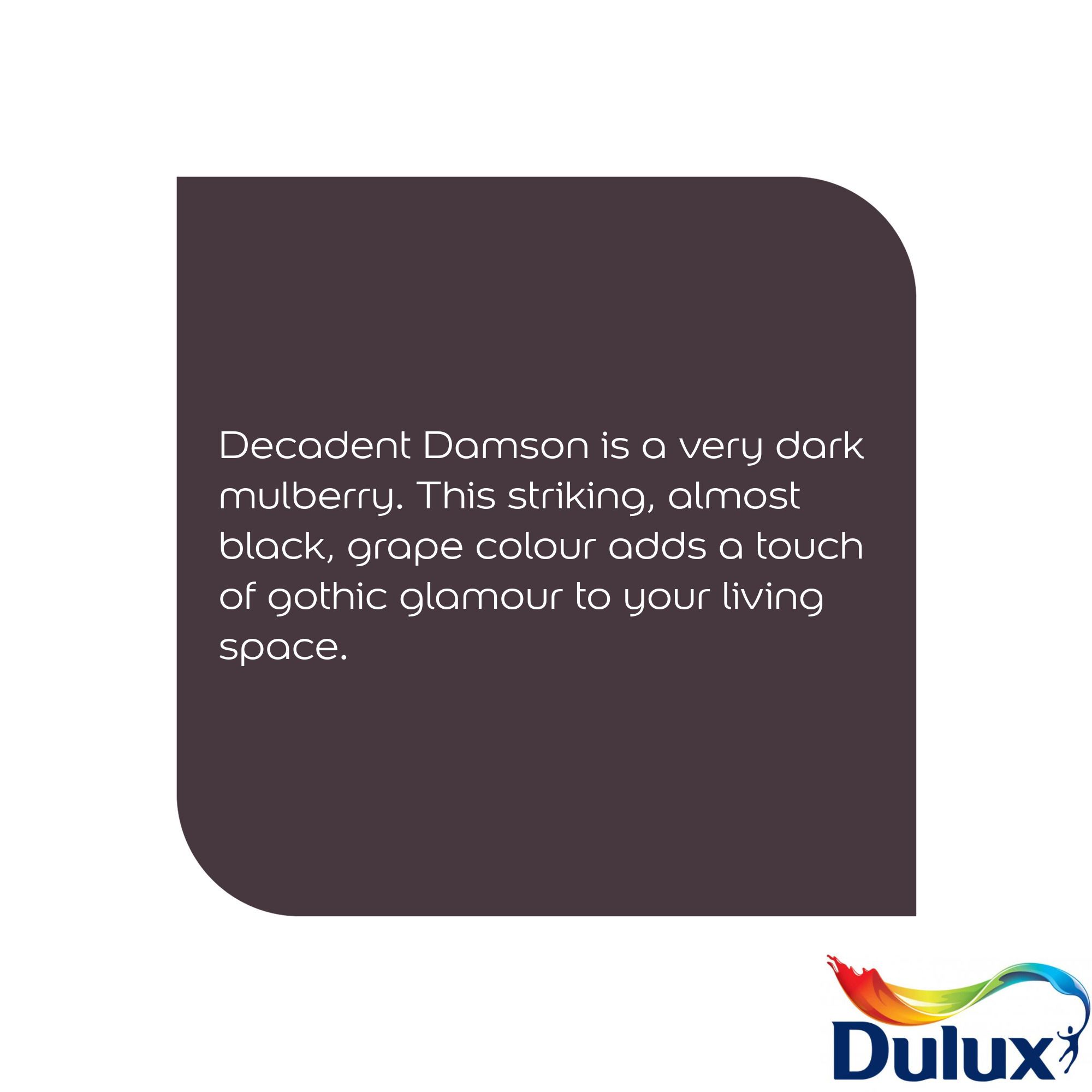 Dulux Easycare Decadent Damson Matt Wall paint, 2.5L