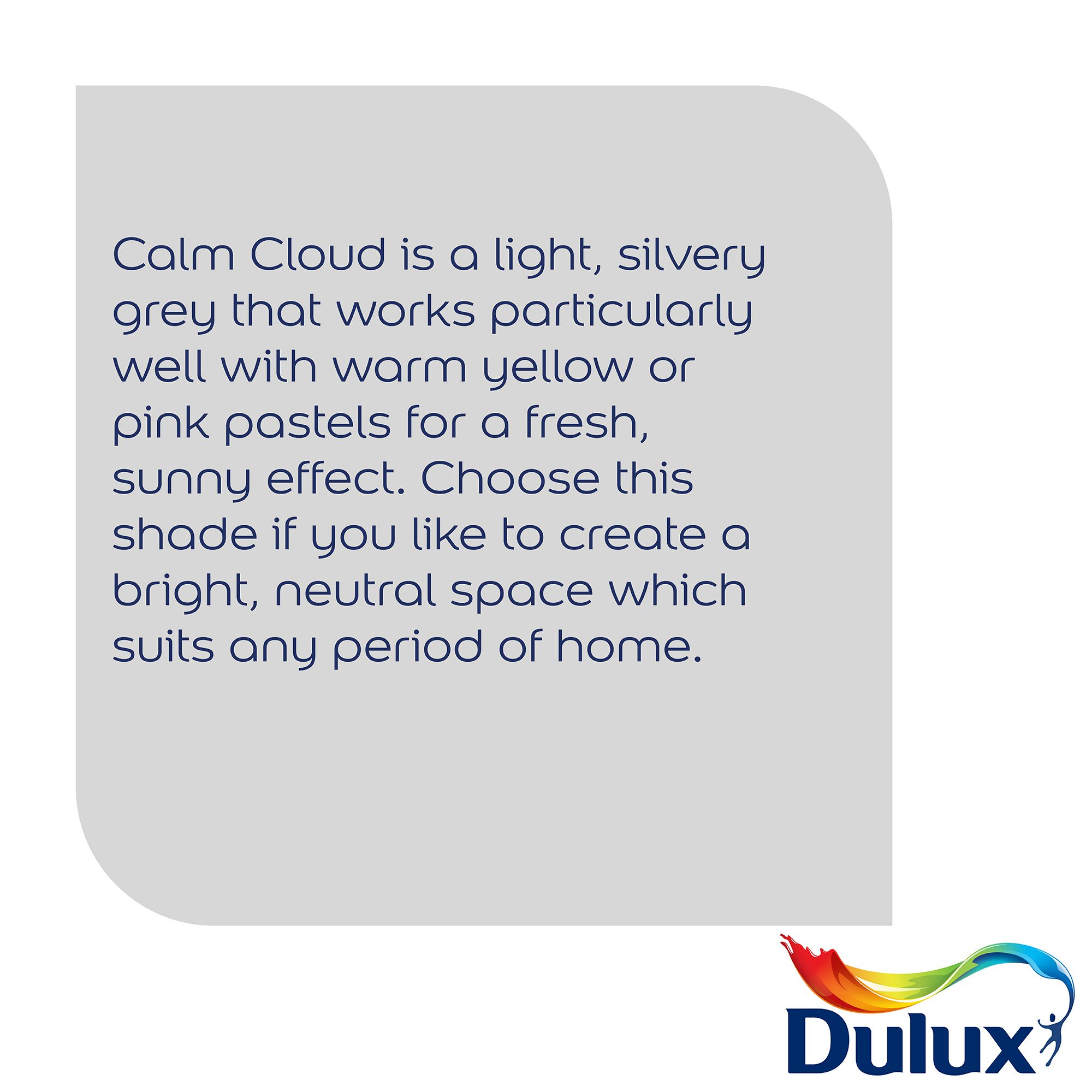 Dulux Easycare Kitchen Calm Cloud Matt Wall & ceiling Emulsion paint, 2.5L