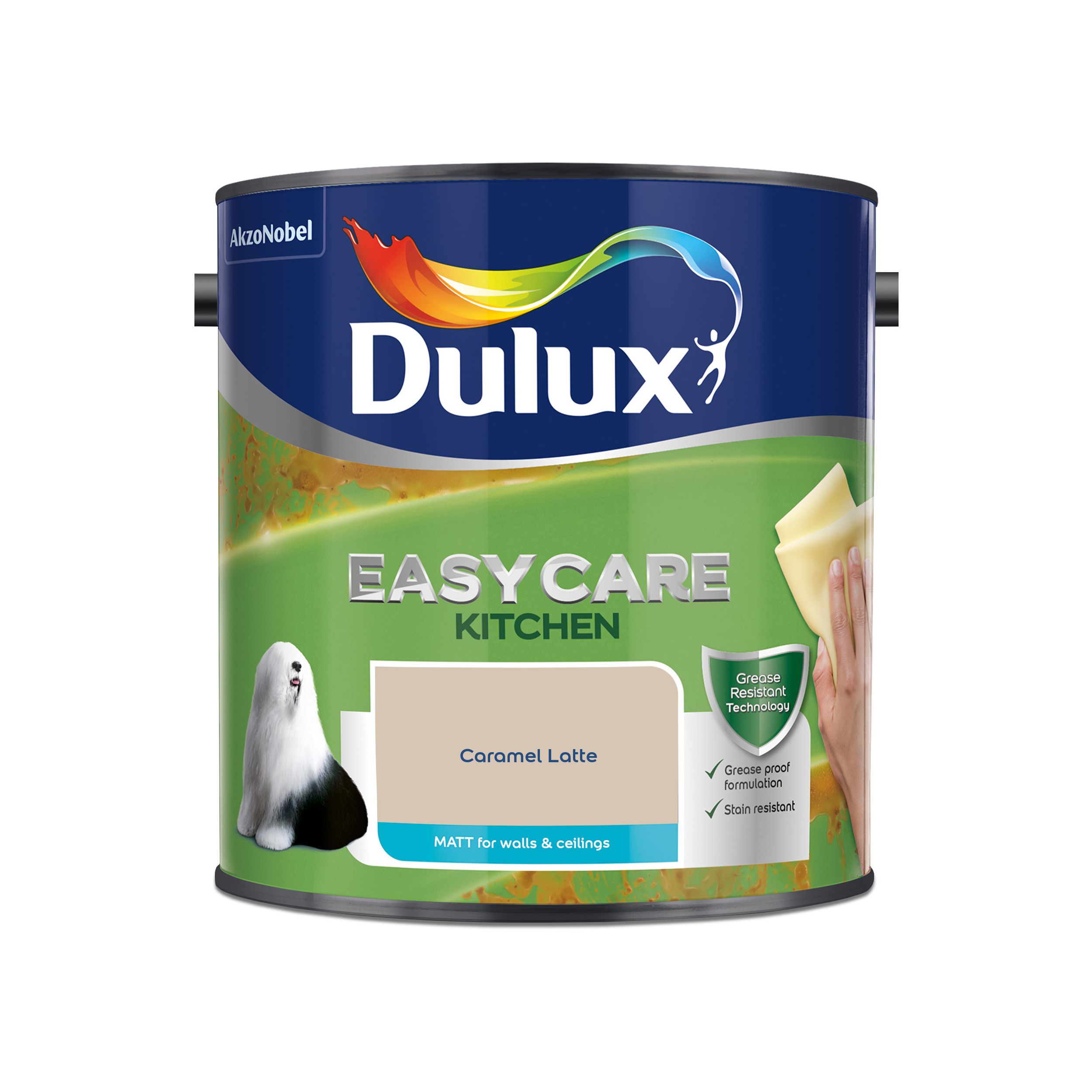 Dulux Easycare Kitchen Caramel latte Matt Emulsion paint, 2.5L